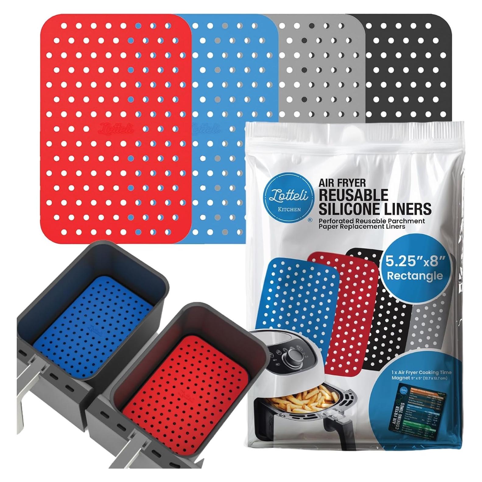 Forros Reutilizables Lotteli Kitchen para Freidora de Aire 4 Pzas