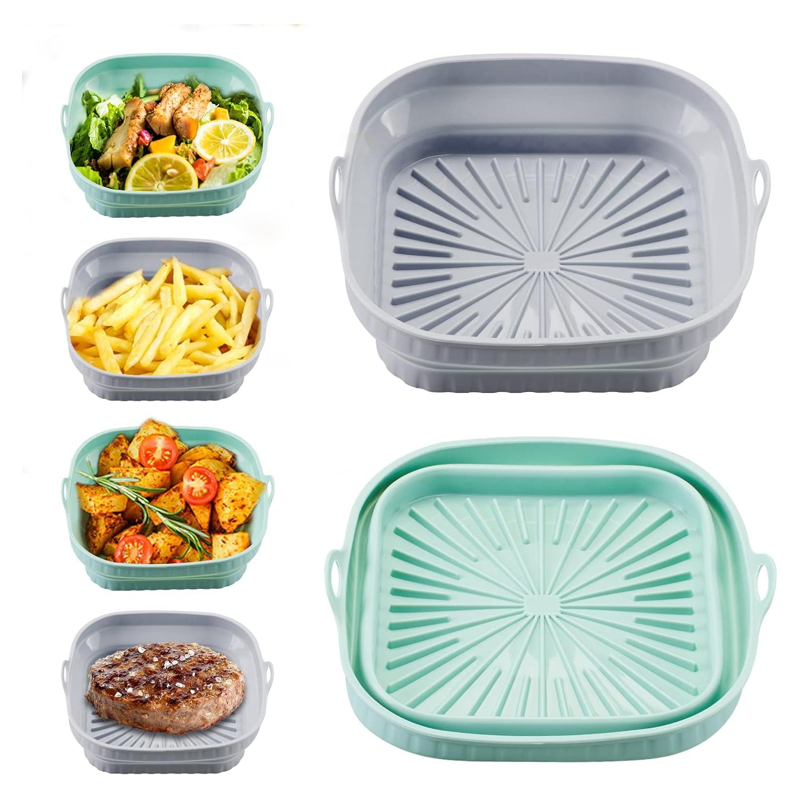 Paquete de 2 forros de silicona RllyGrt 20x20 cm gris+verde