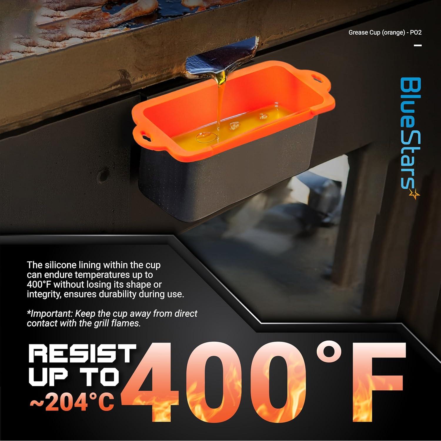 Funda de Silicona para Grasa BlueStars 2 Unidades 0.86L Naranja