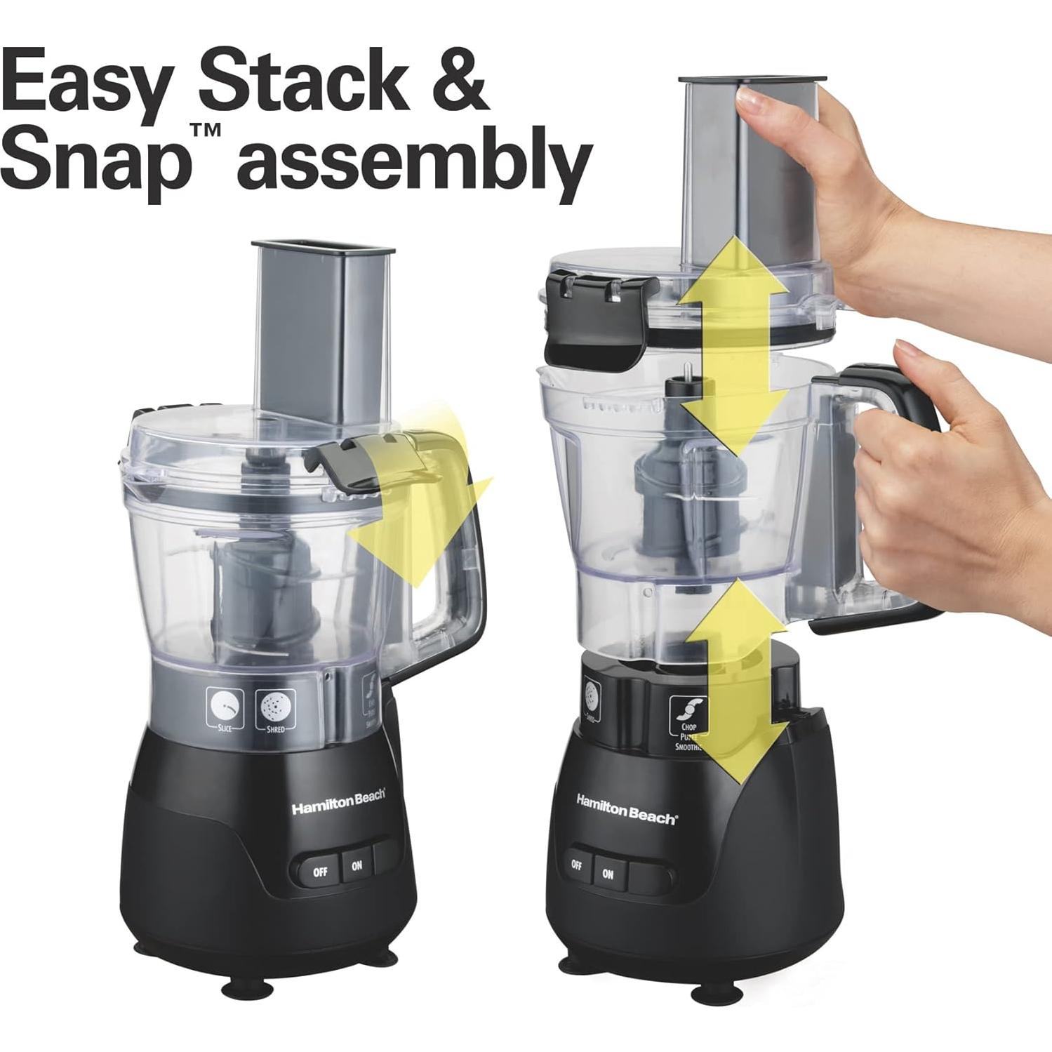 Procesador de Alimentos Hamilton Beach Stack & Snap 4 Tazas 250W