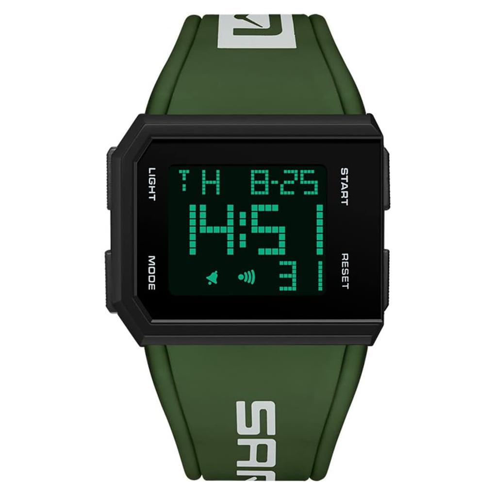 Reloj Digital Deportivo ADSBIAOYE Verde Multifuncional