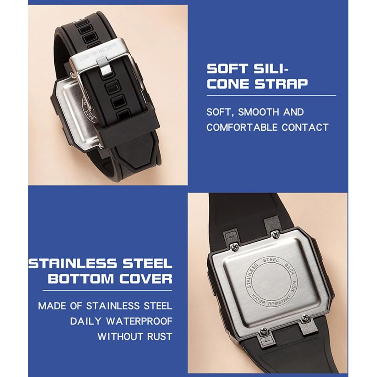 Reloj Digital Deportivo ADSBIAOYE Verde Multifuncional