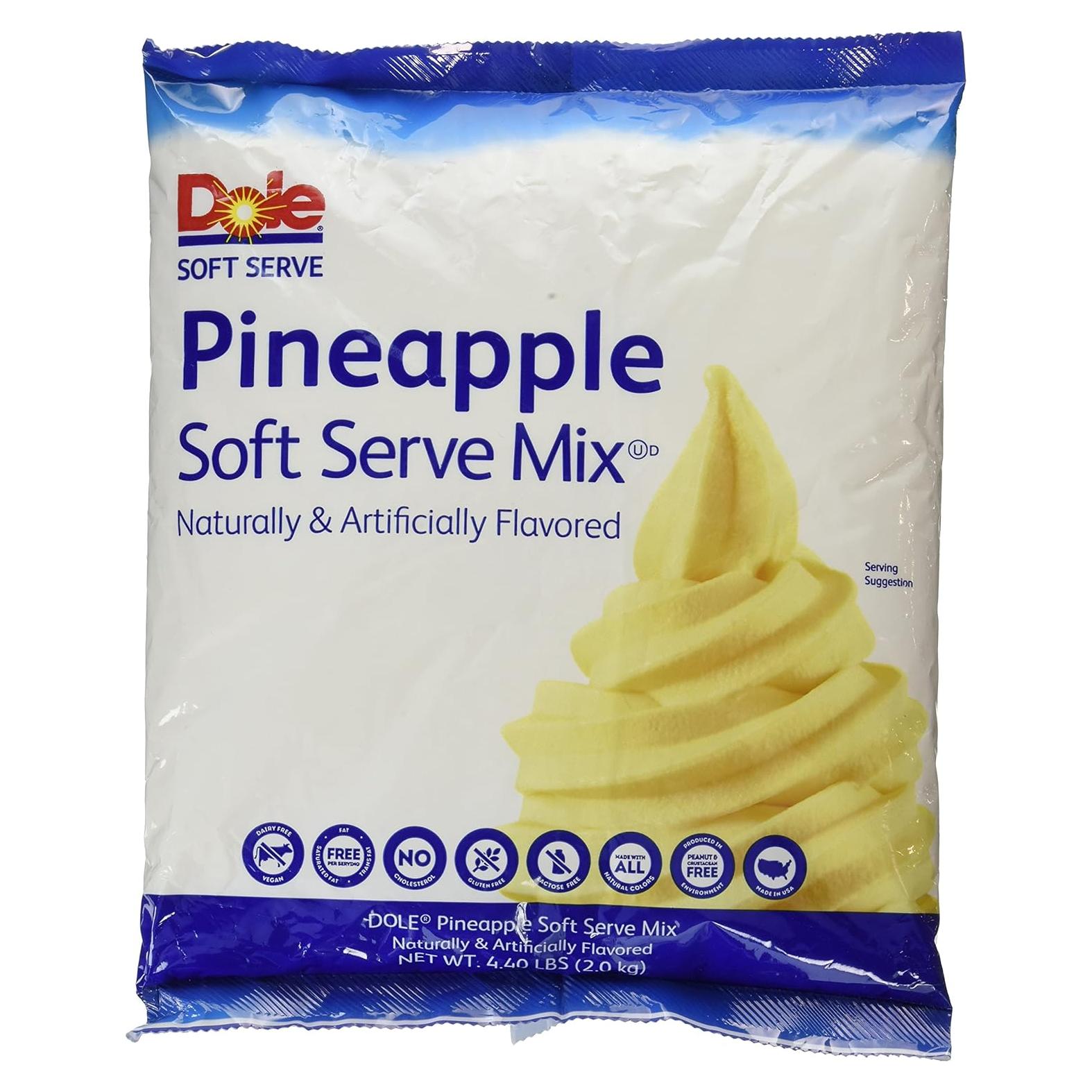 Mezcla Soft Serve Dole Piña 1,99 kg Sin Lactosa