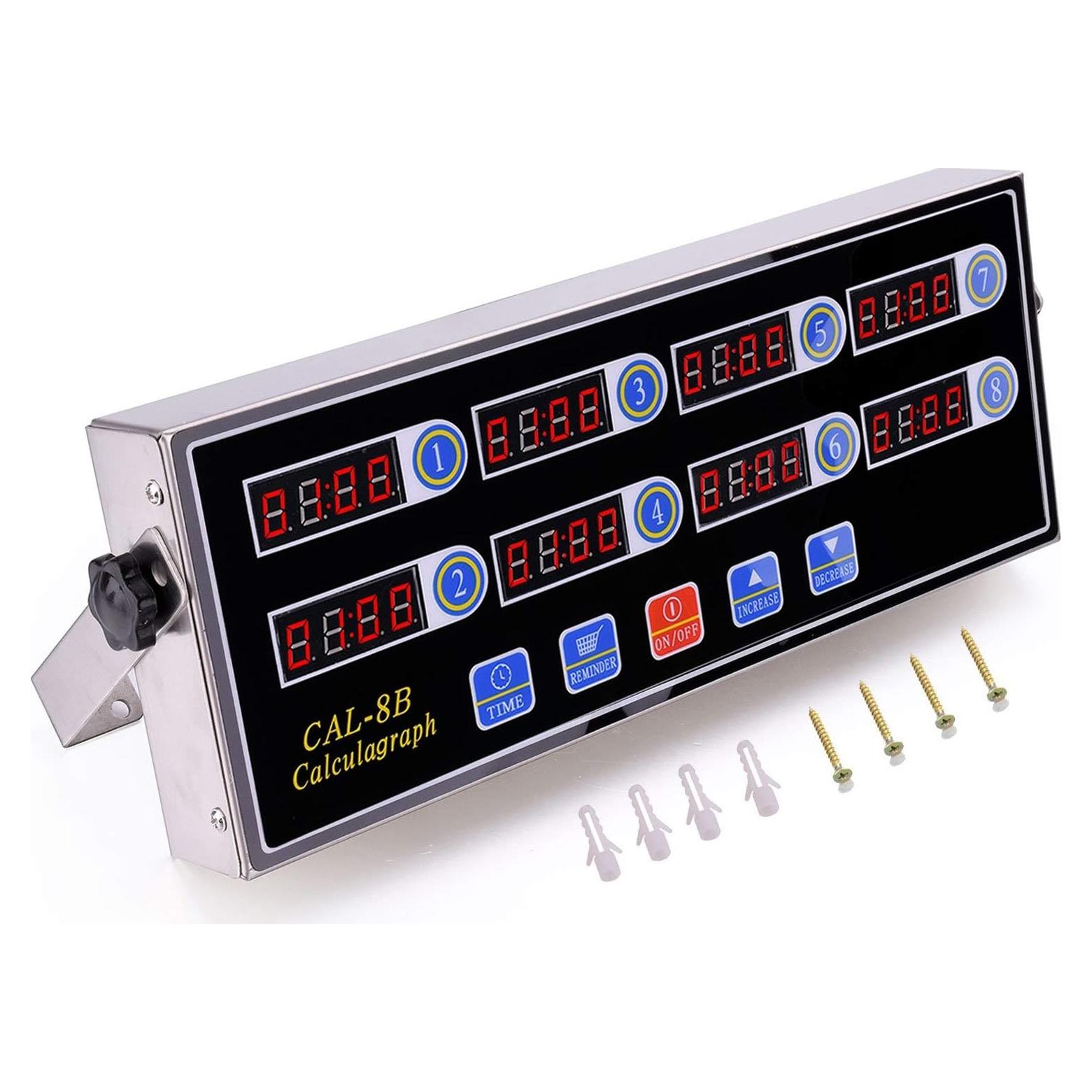 Temporizador Digital de Cocina Genérico 8 Canales Alarma Fuerte