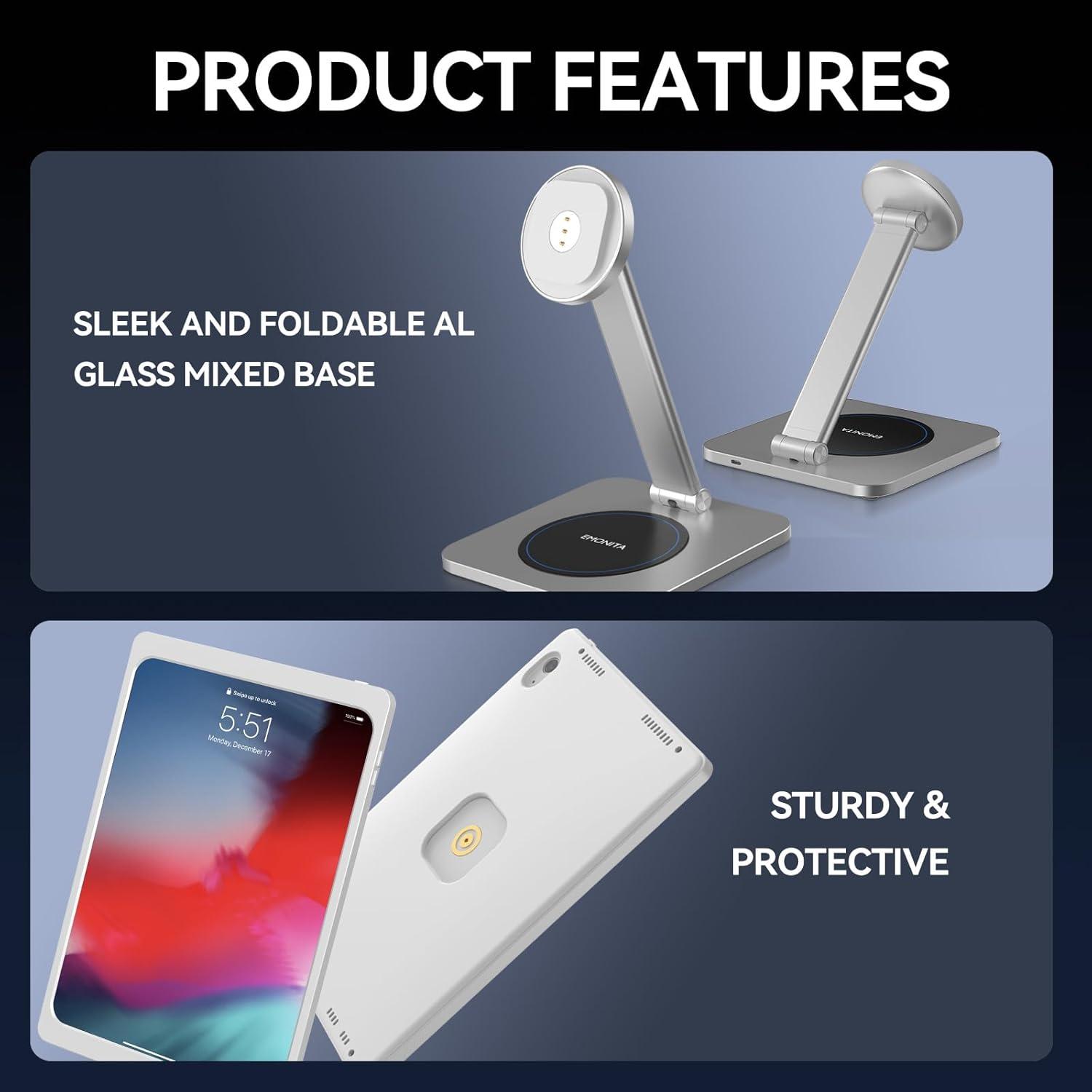 Soporte Magnético Plegable EMONITA para iPad 10.9"