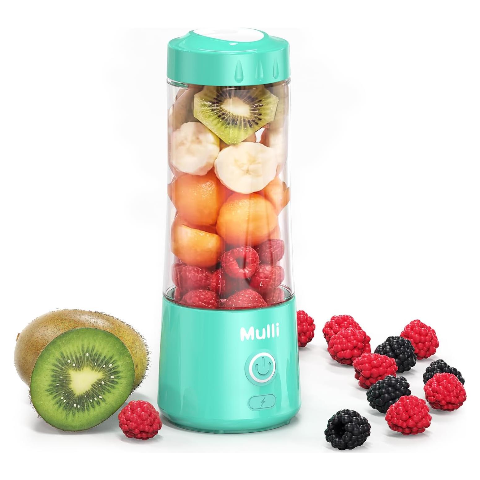 Licuadora Portátil Mulli DC-7SM 414ml Recargable USB Azul