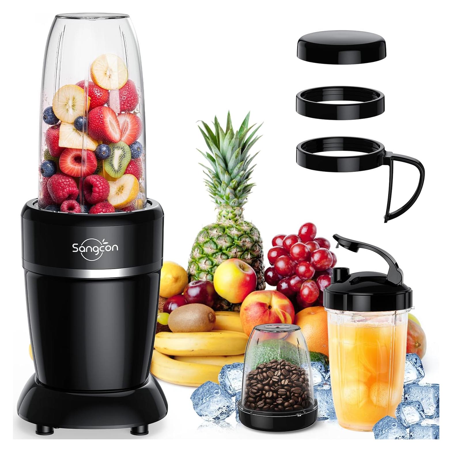 Licuadora Sangcon 1000W Portátil con 3 Tazas y Accesorios