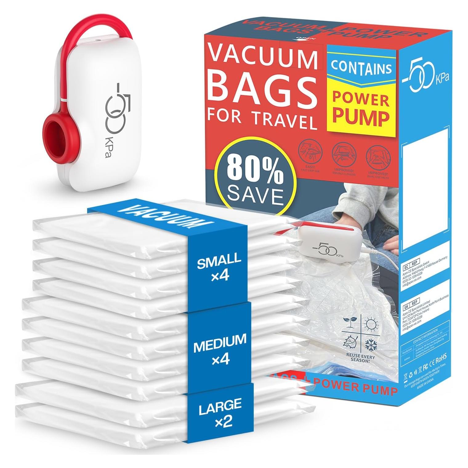 Bolsas de Almacenamiento al Vacío Vacbird 10 Pzas con Bomba