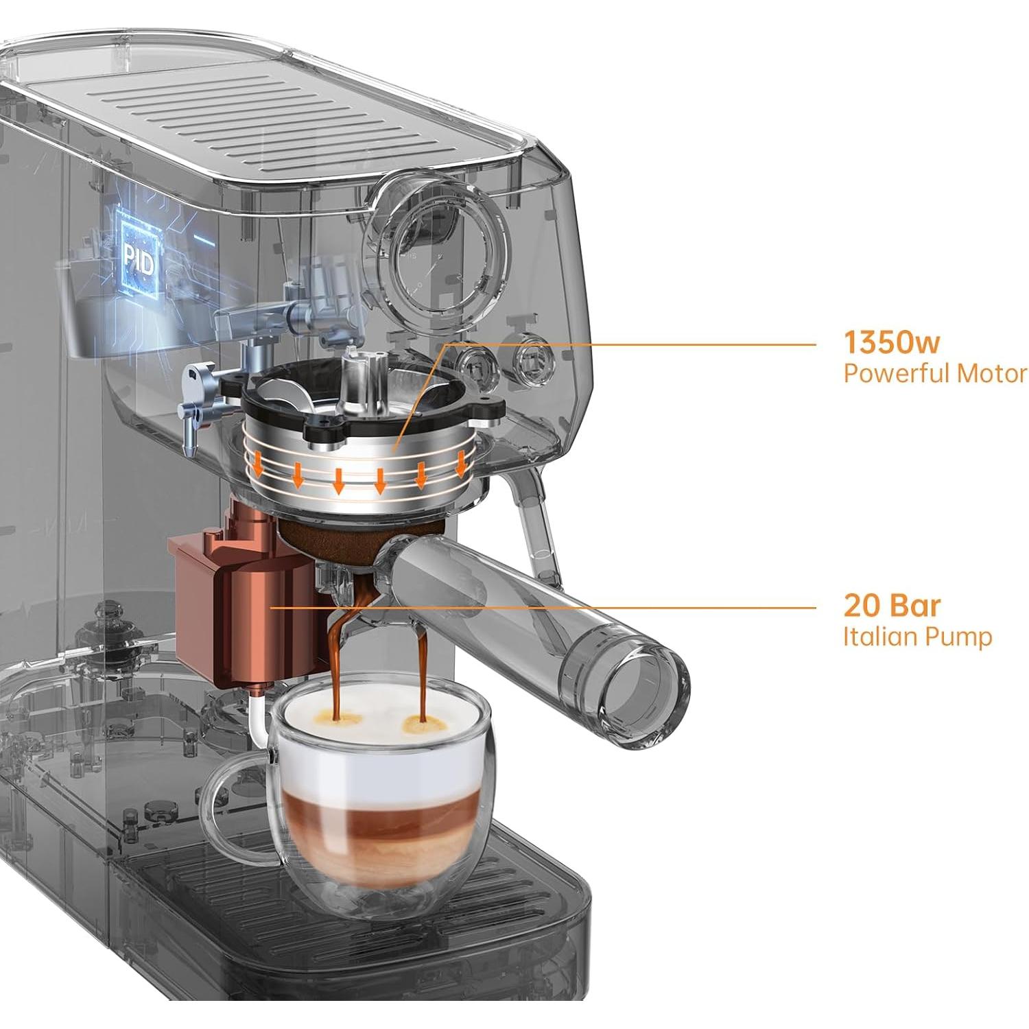 Cafetera Espresso MAttinata I'alba Pro 20 Bar Acero Inoxidable