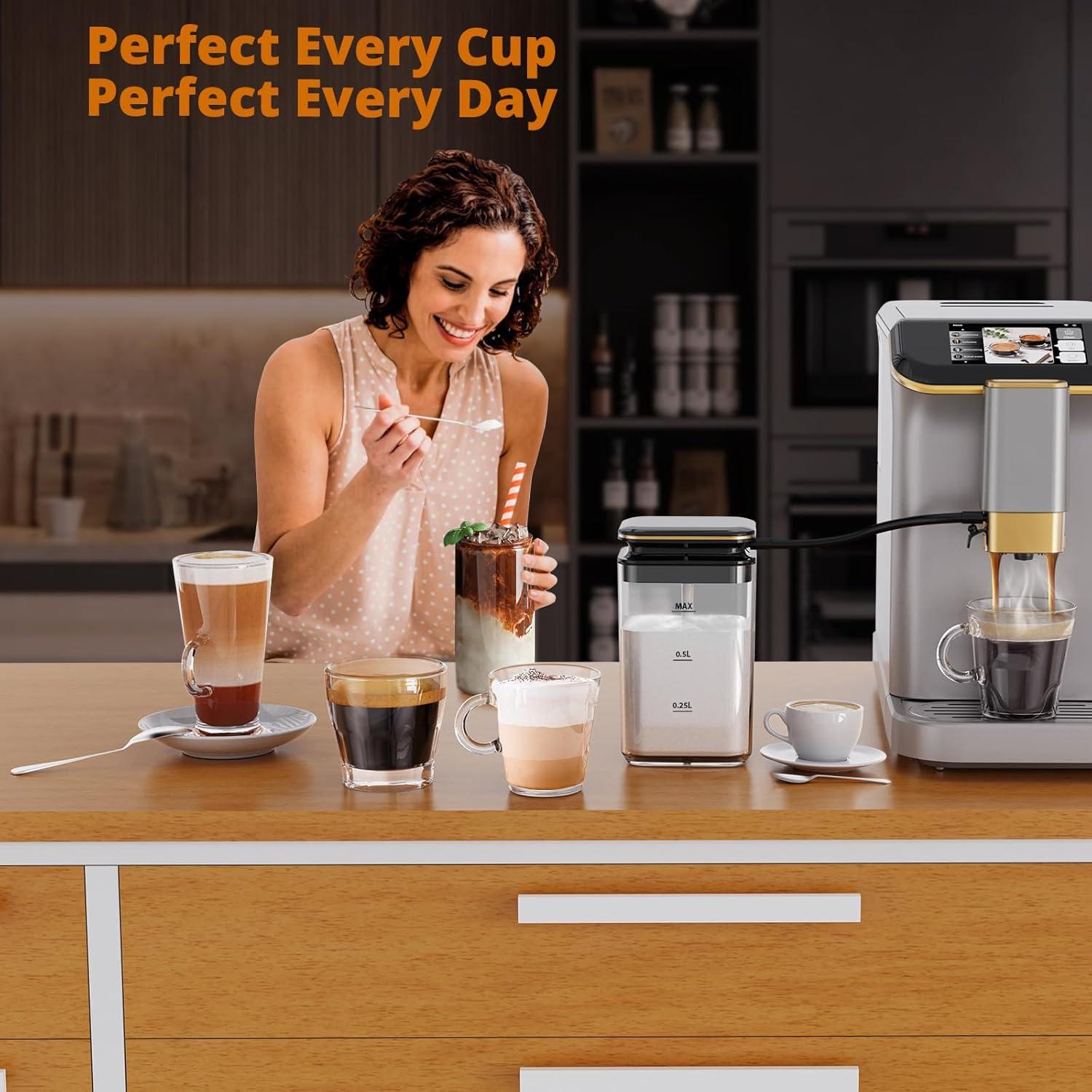 Máquina de Espresso Automática GarveeHome 1350W con Espumador
