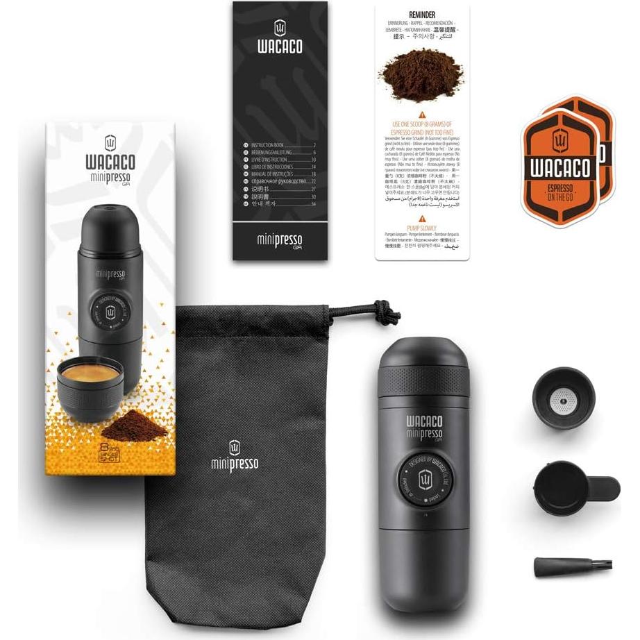 Máquina de Espresso Portátil WACACO Minipresso GR Manual 360g