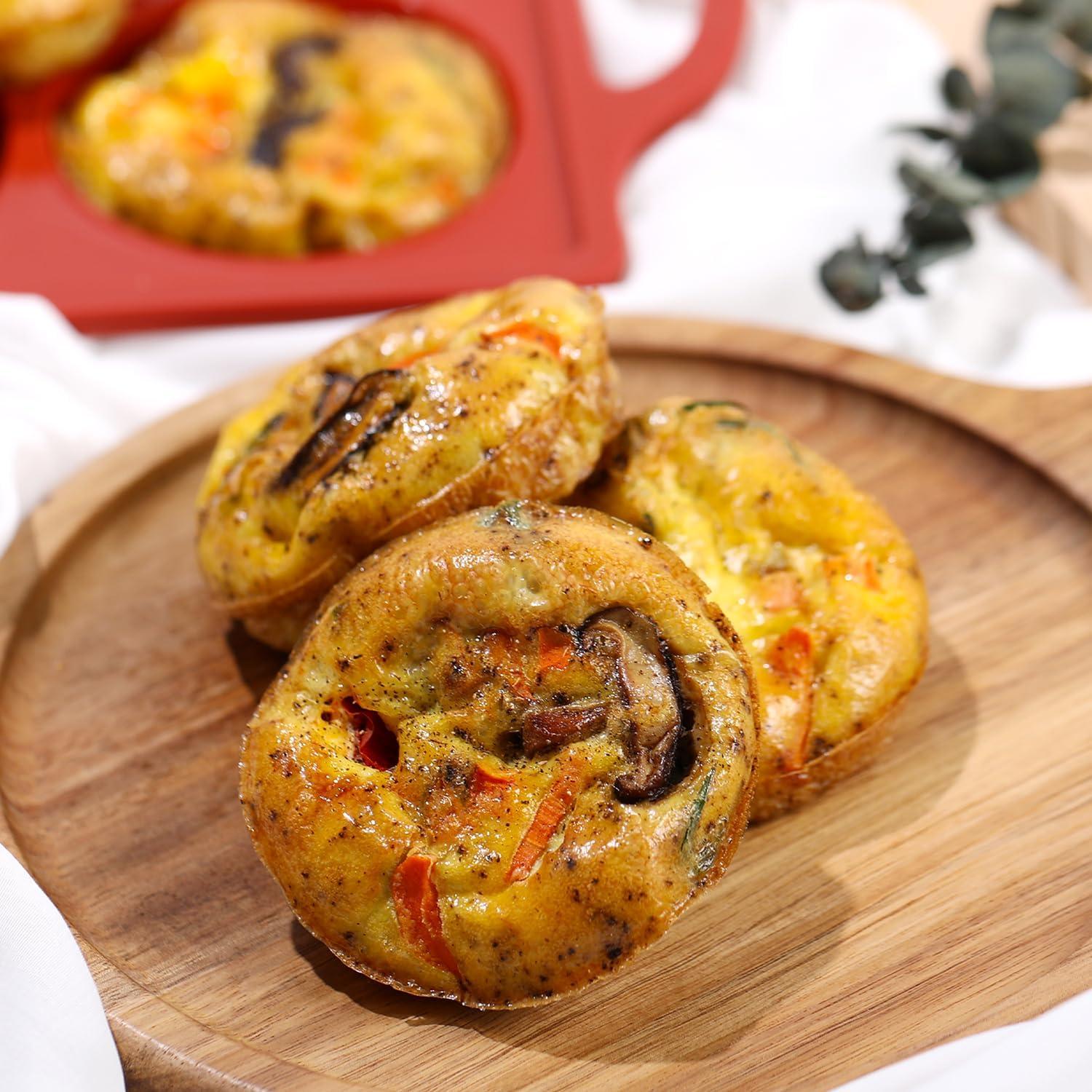 Moldes de Huevo de Silicona CAKETIME 3" Antiadherentes 2 Pcs