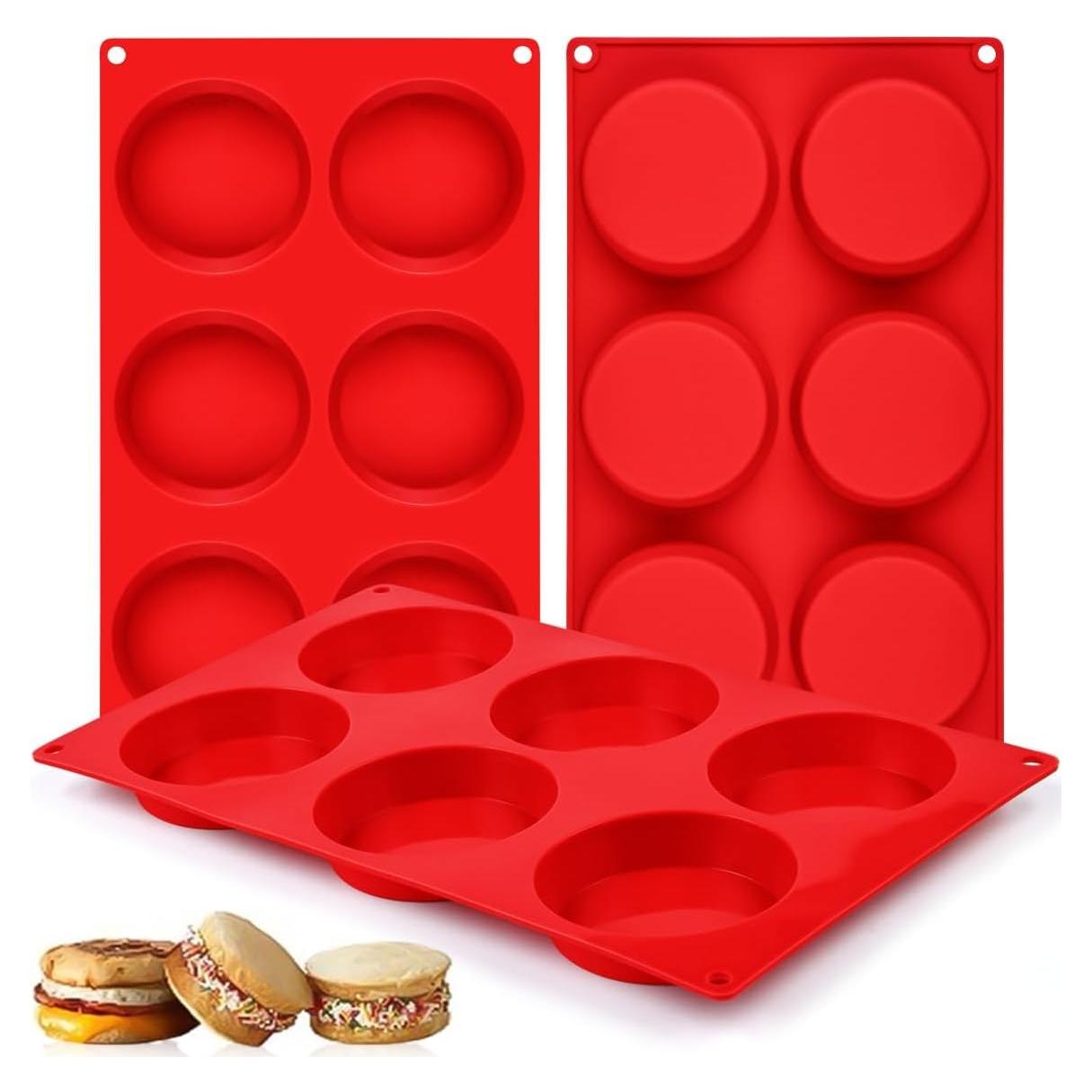 Molde para Muffin Top CAKETIME Silicona 3 Piezas 7,62 cm