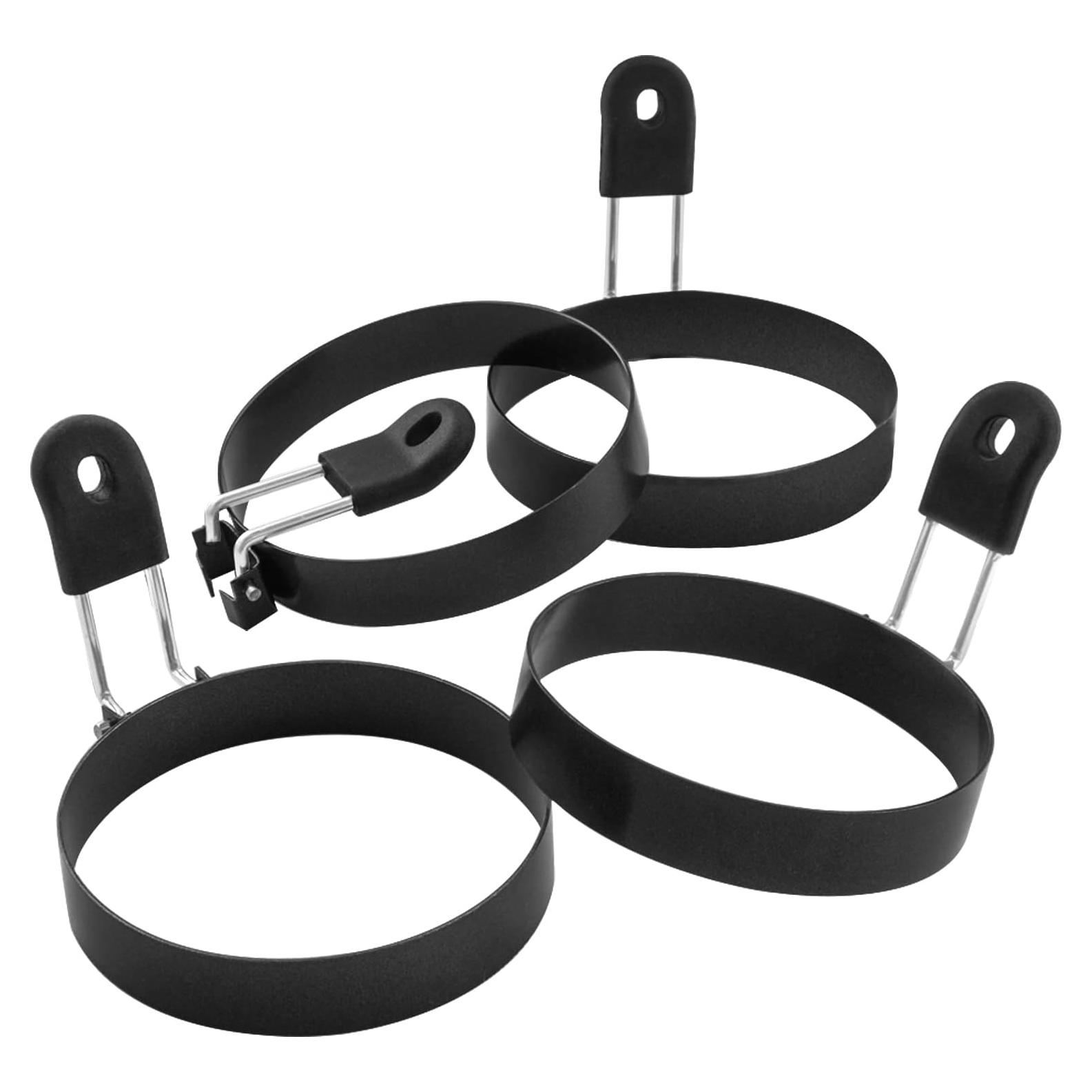 Juego de 4 Anillos Antiadherentes COTEY para Huevos 9 cm