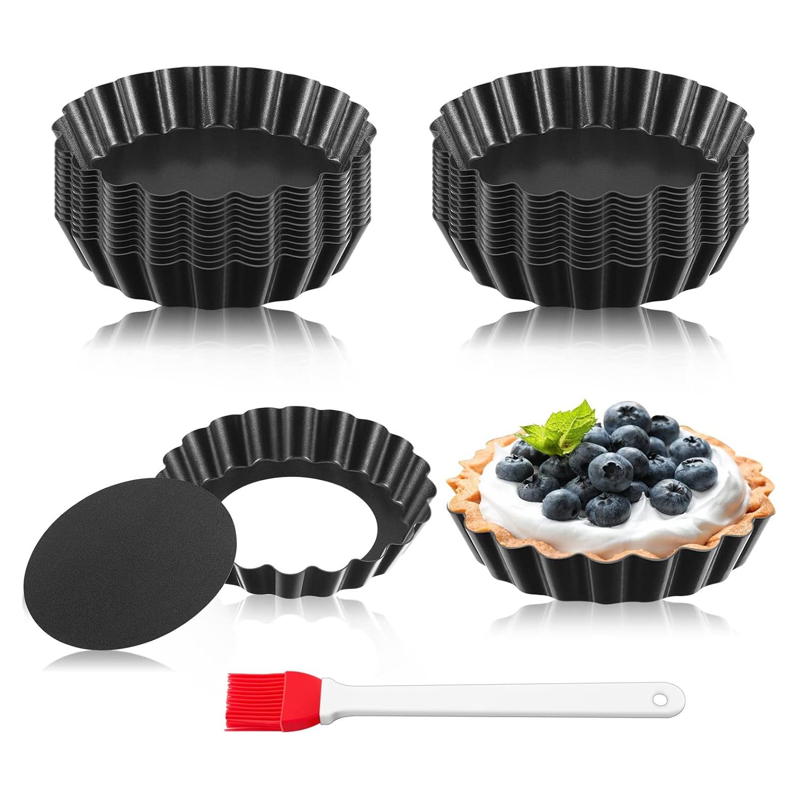 24 Moldes Redondos Antiadherentes 10 cm Patelai