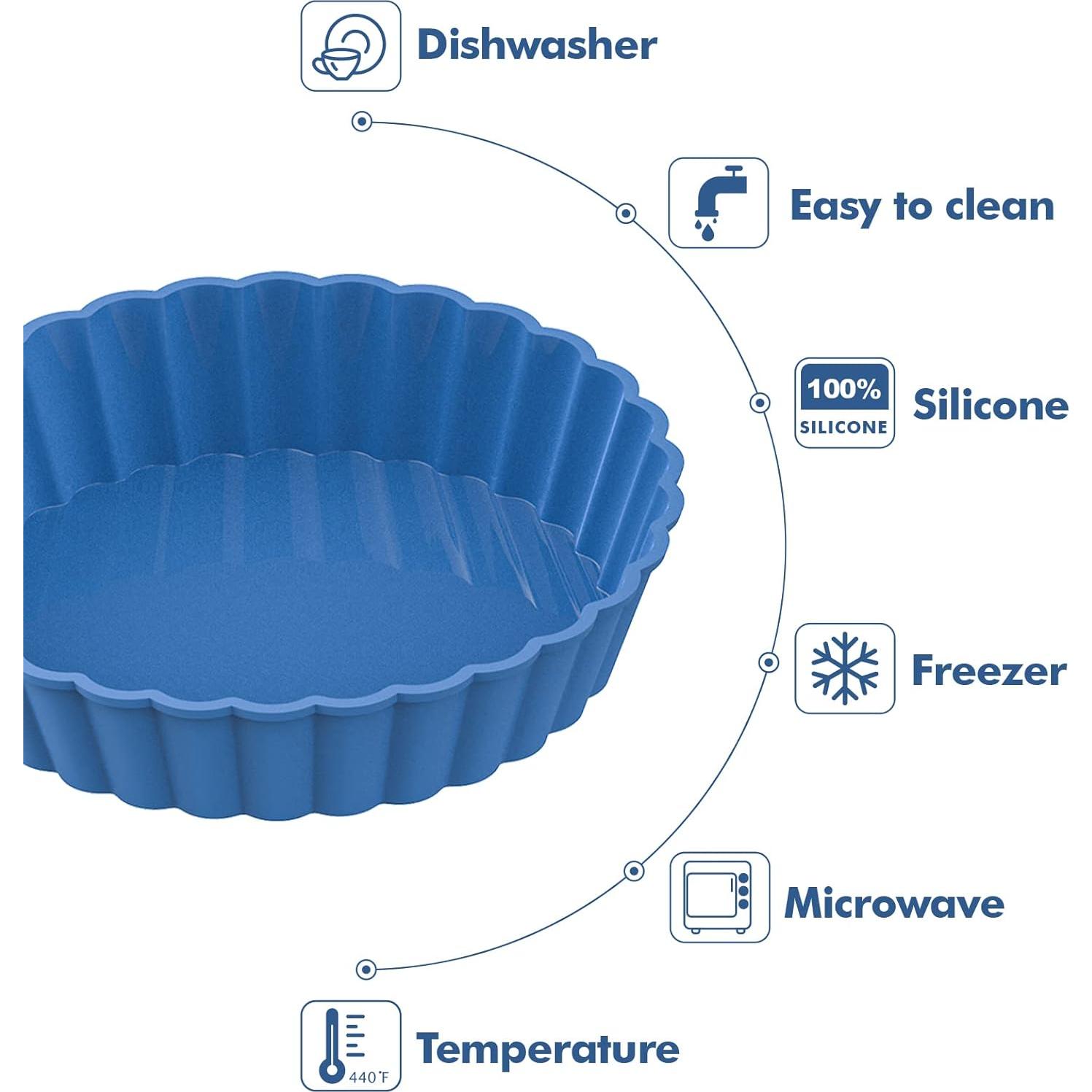 Moldes de Silicona Webake 8 Pack Redondos 12,7 cm