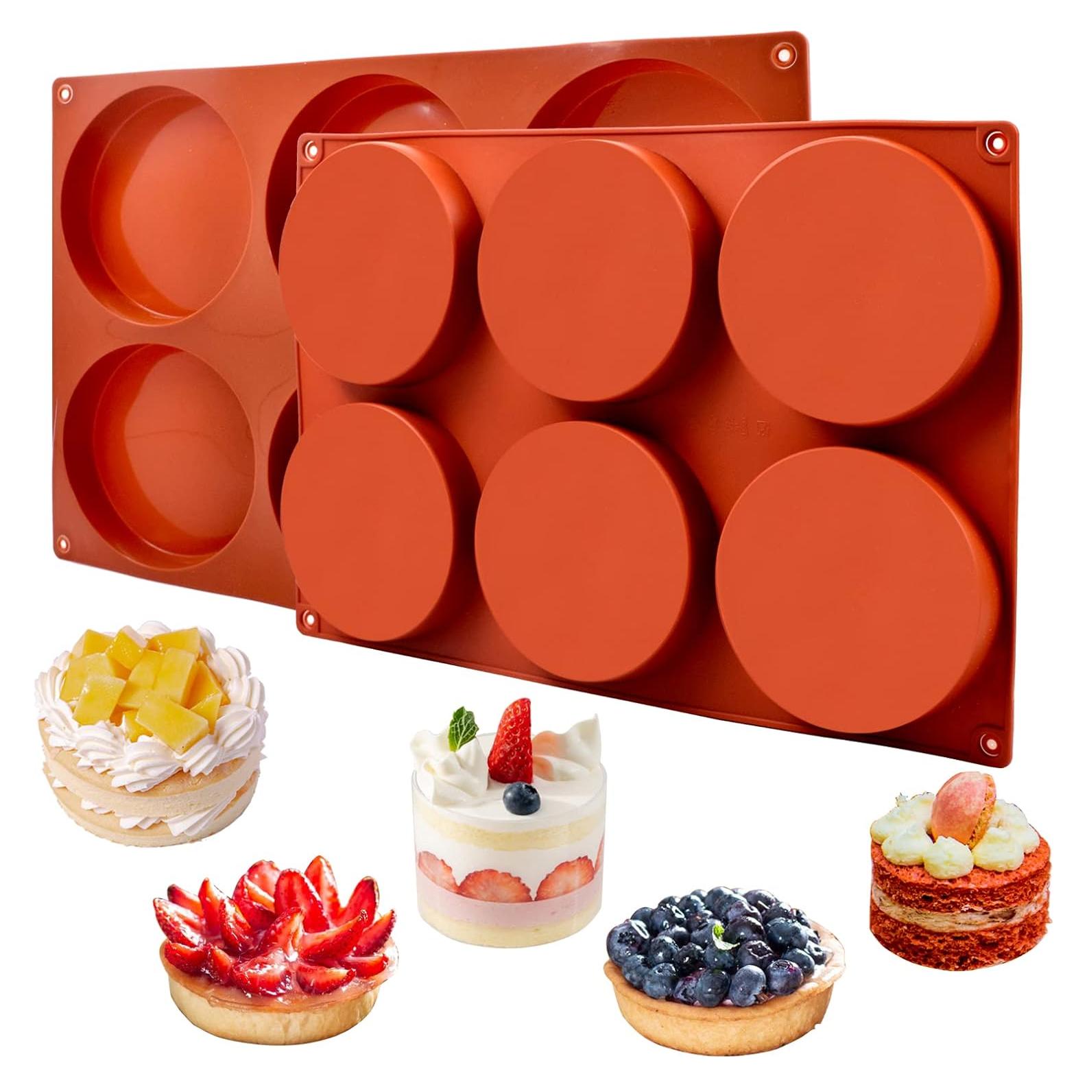 Paquete de 2 Moldes de Silicona Goensjt 6 Cavidades 32.5 cm