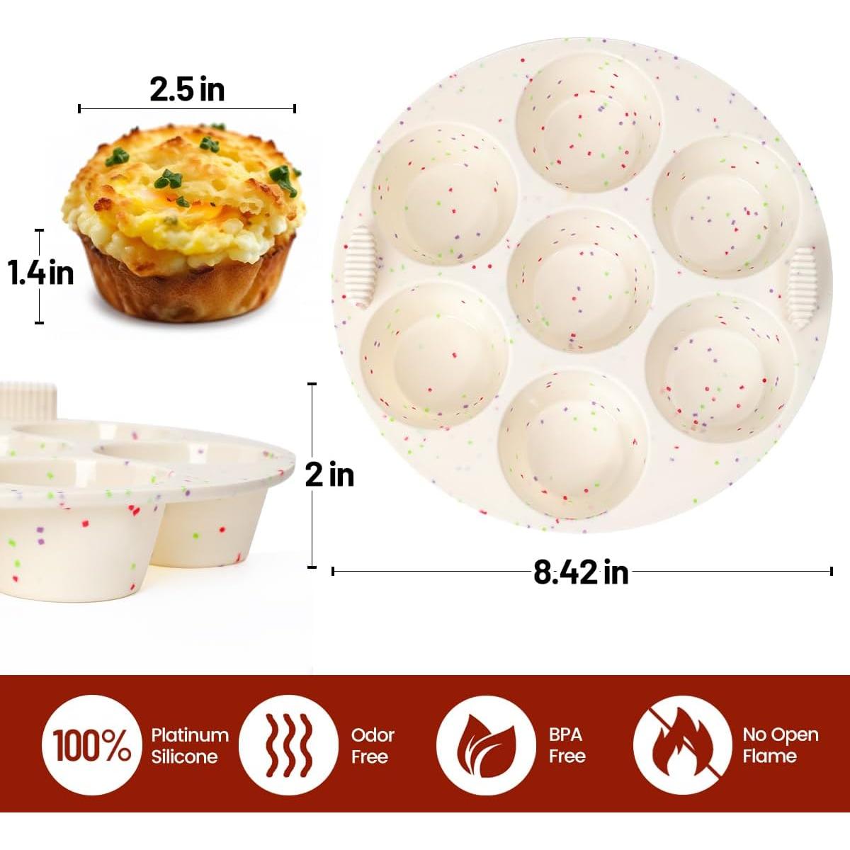 Molde de Silicona para Muffins CAKETIME 7 Tazas Antiadherente