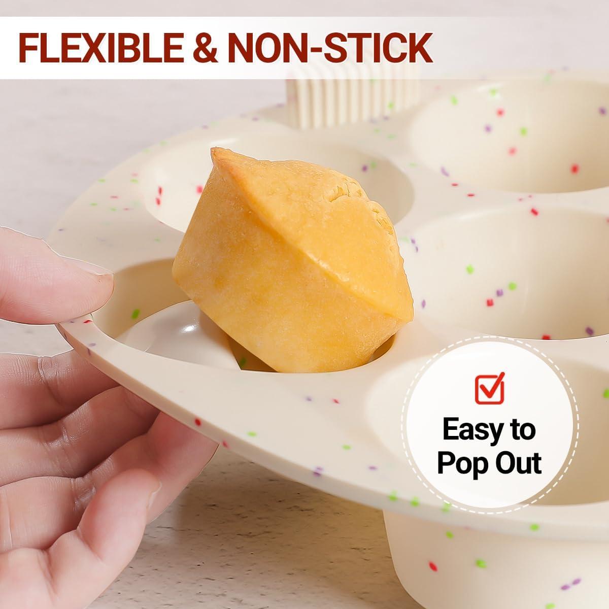 Molde de Silicona para Muffins CAKETIME 7 Tazas Antiadherente