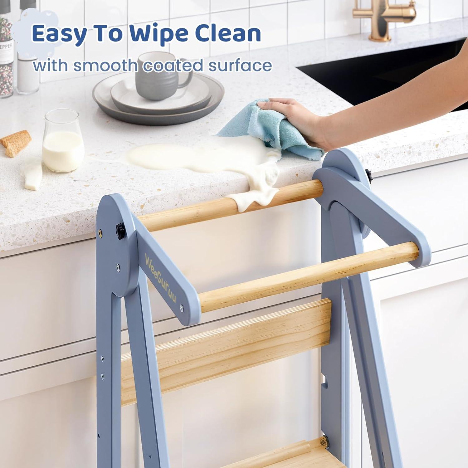 Torre de Cocina Plegable WeeGuruu Ajustable para Niños 18 Meses a 6 Años