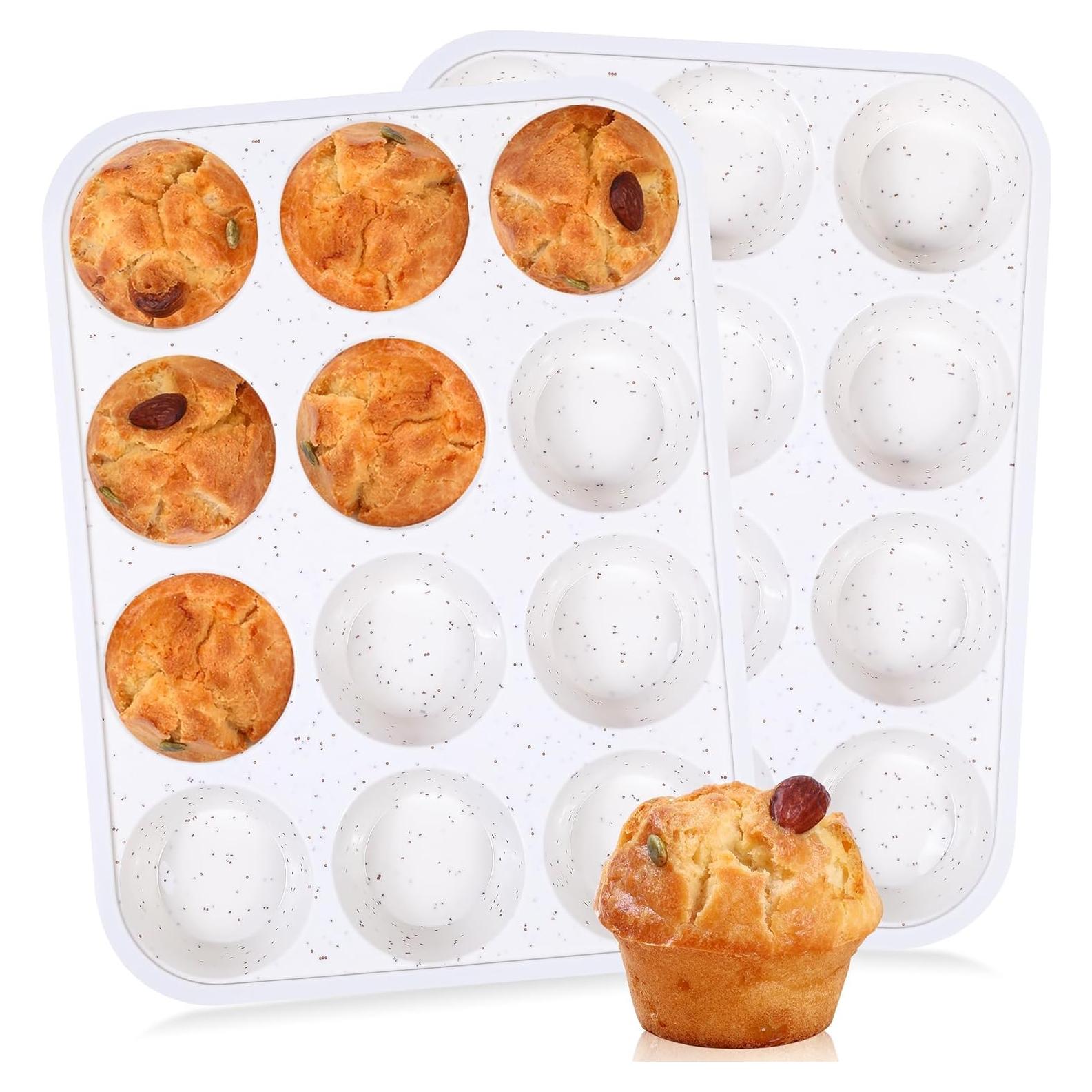 Molde para Muffin Fimary de Silicona 12 Tazas Antiadherente