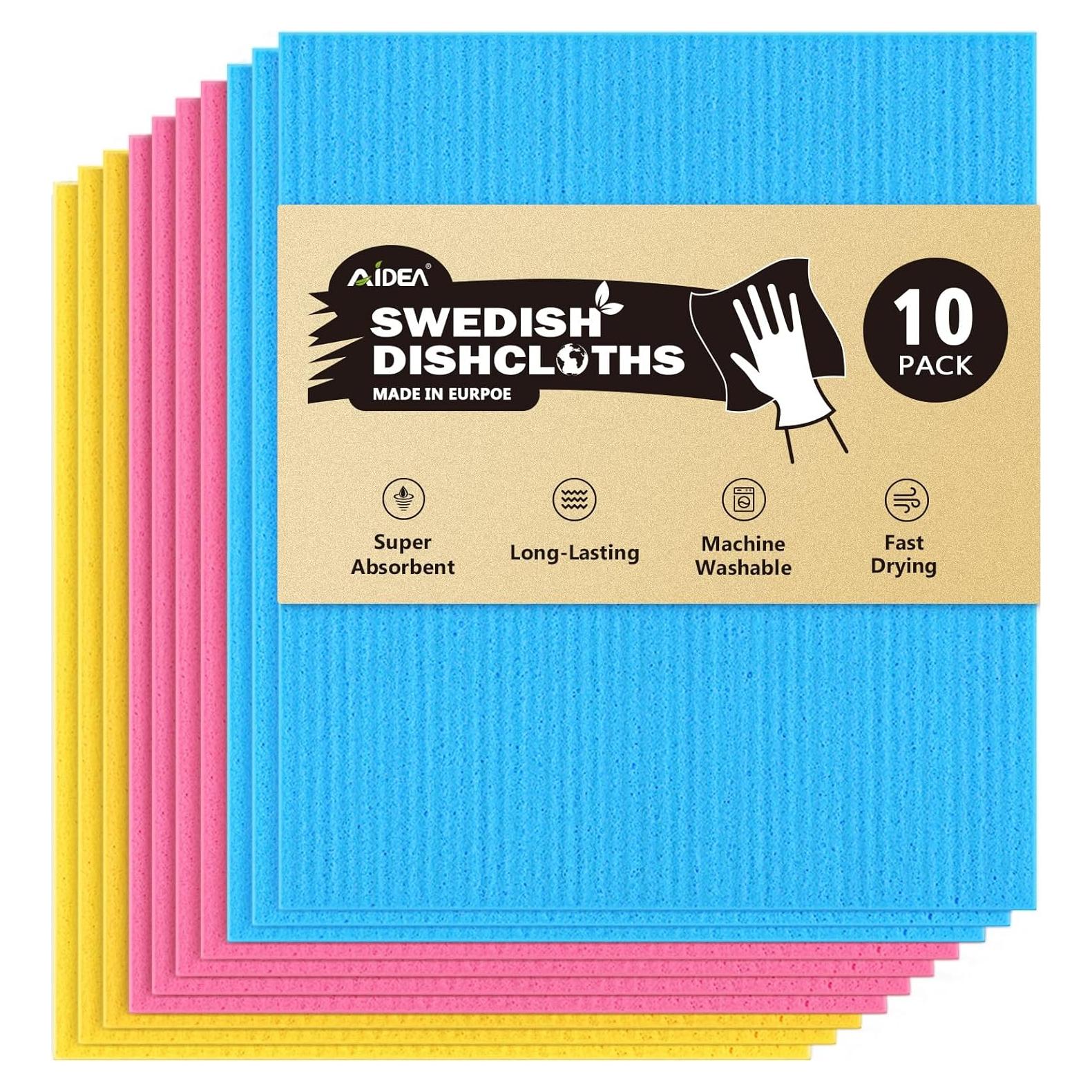 Paños de Cocina Reutilizables AIDEA 10PK 17.8x15.2cm