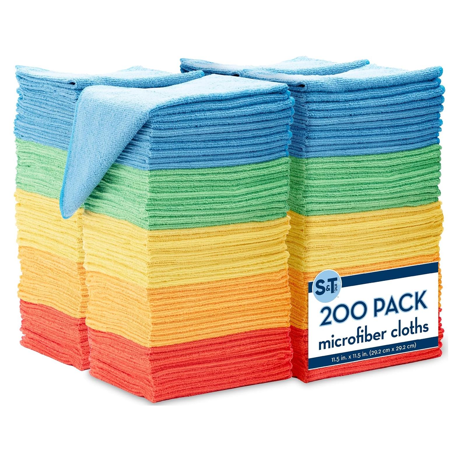 Paquete de 200 Paños de Microfibra S&T INC. 29,21 cm