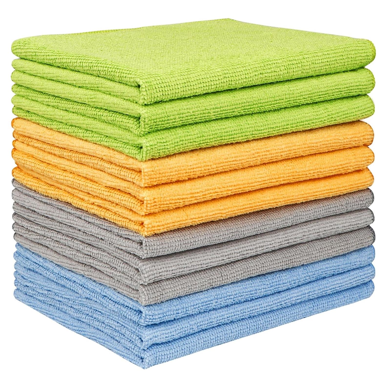 Paños de Microfibra AIDEA 12 Paquetes 30x40 cm Sin Pelusa