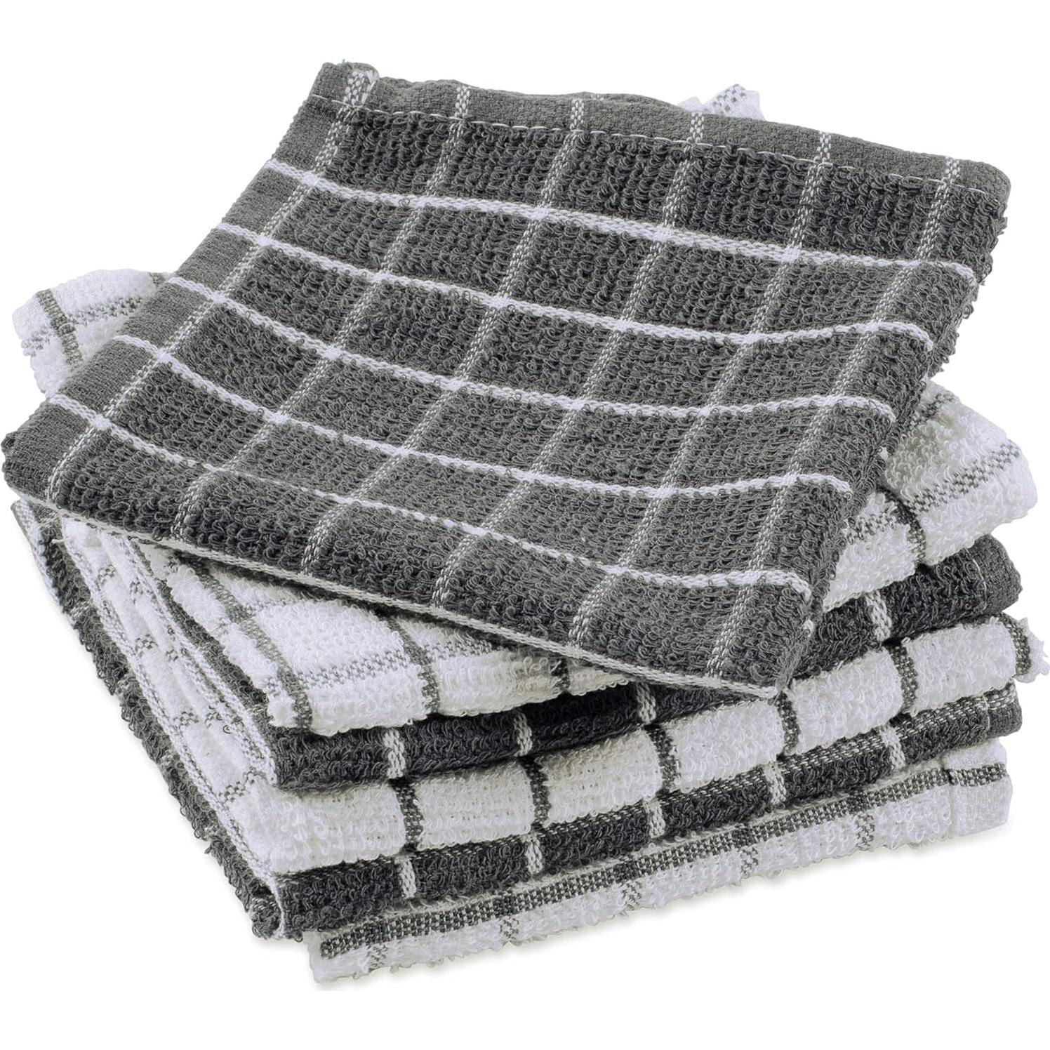 Conjunto de paños de cocina DII Basic Terry 30x30 cm 6 Piezas Gris