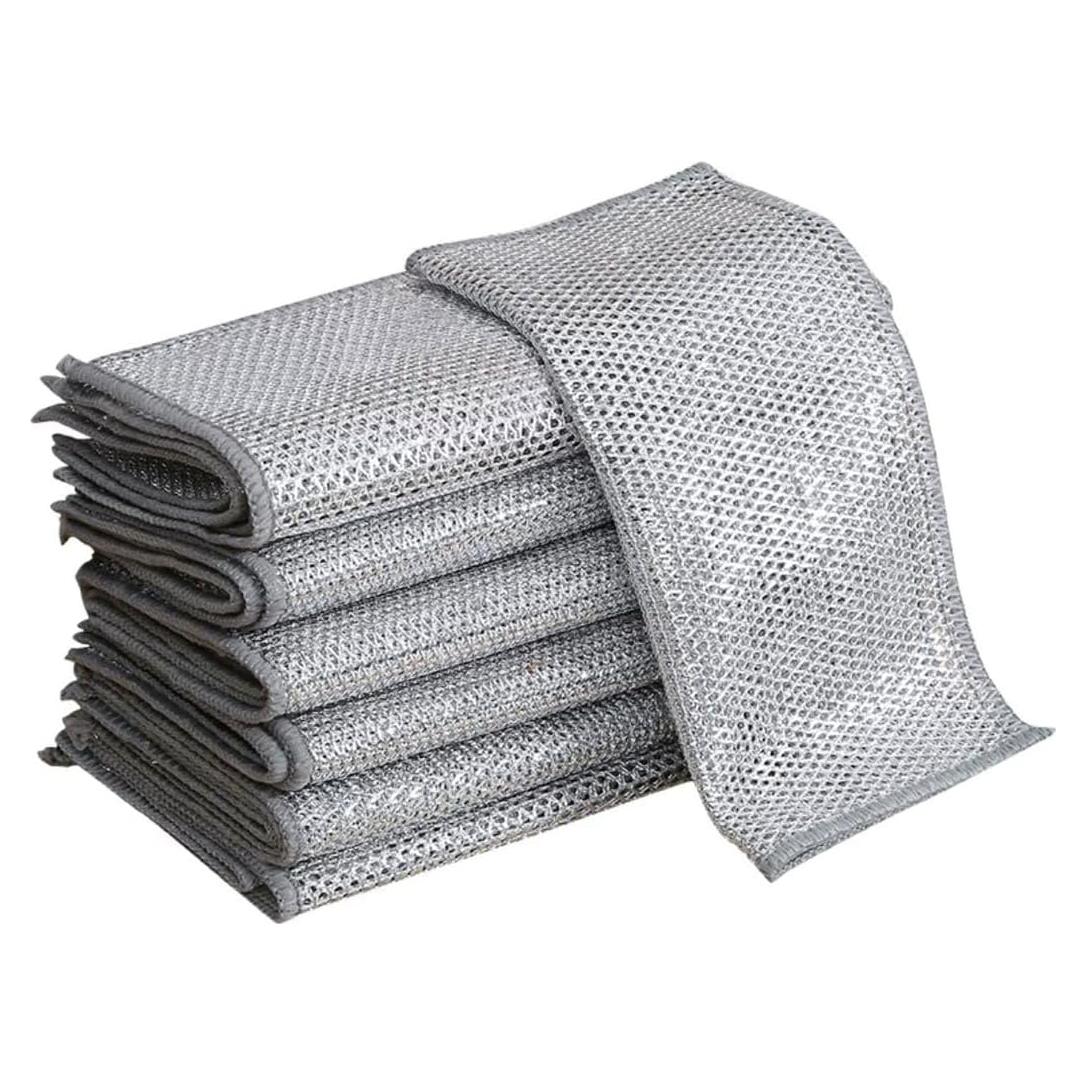 Paquete de 10 Paños de Acero Inoxidable Genérico 20x20cm