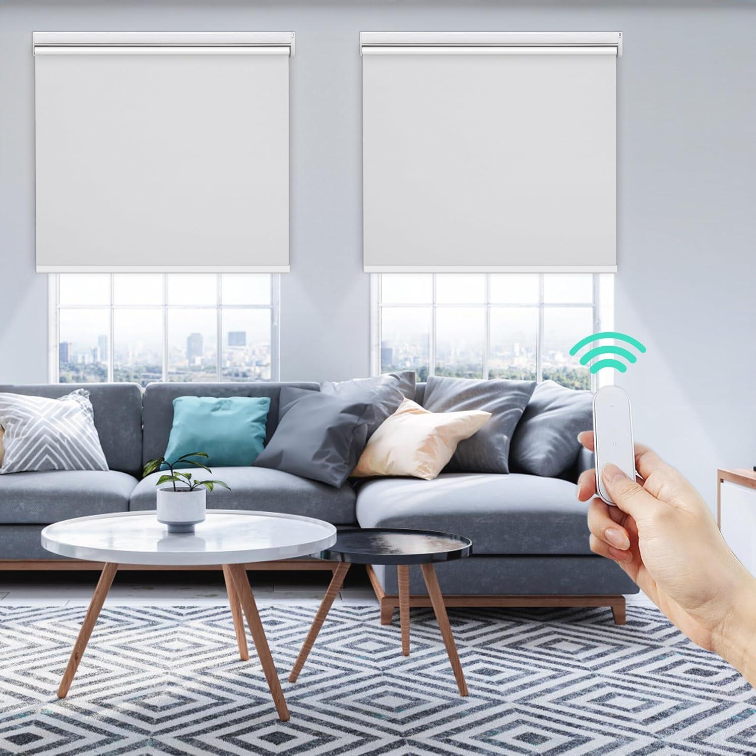 Persiana Enrollable Motorizada Allesin 200x200cm Blanca