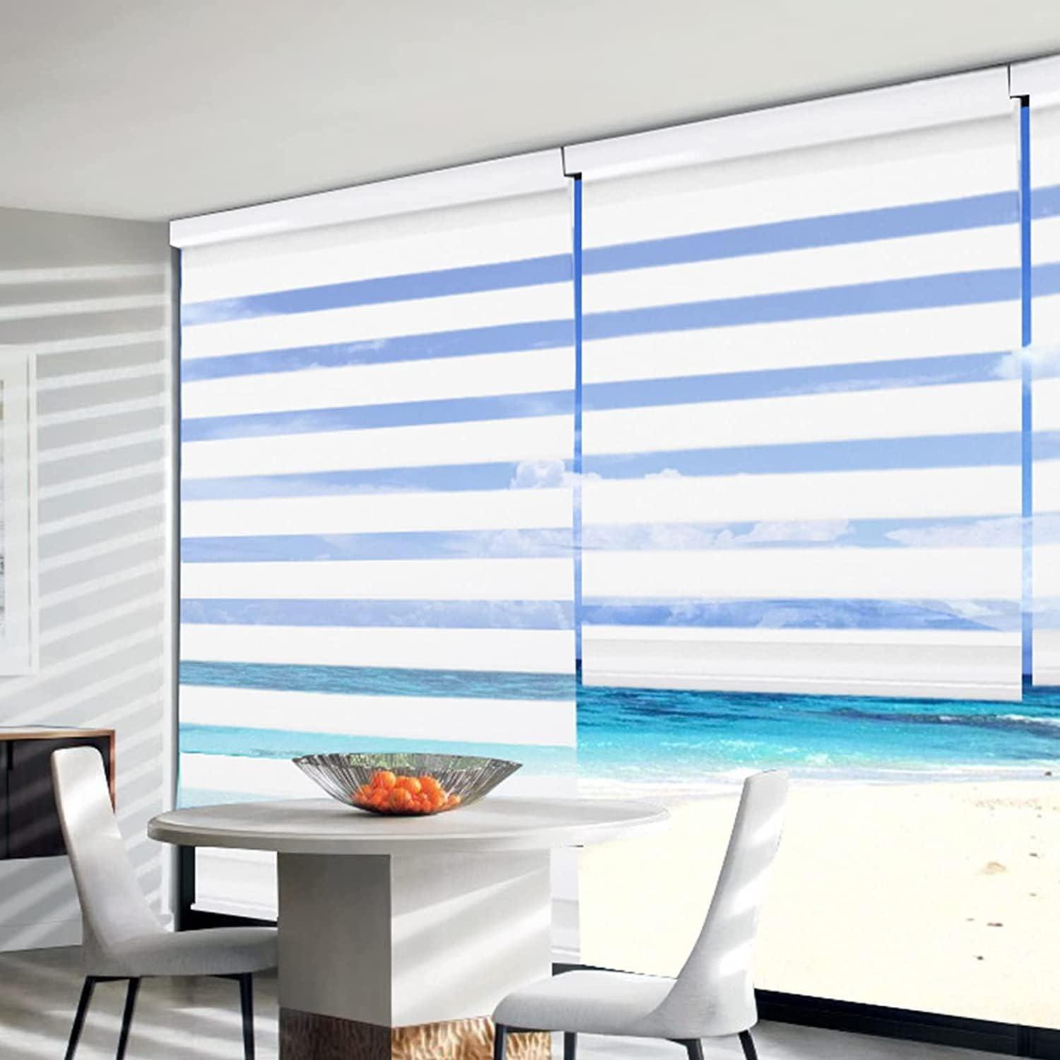 Persianas Zebra Sin Cable Joydeco 89x190 cm Blanco