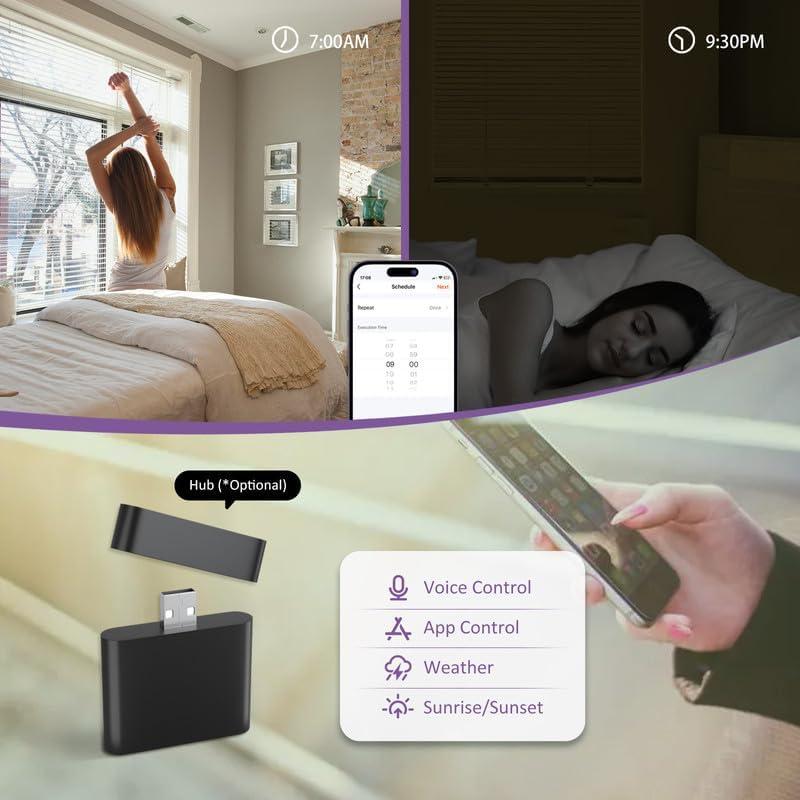 Persianas Motorizadas Hapadif Solar 60x163 cm Opacas Blancas