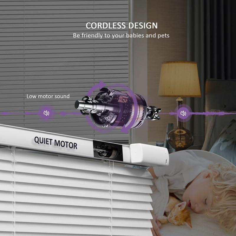 Persianas Motorizadas Hapadif Solar 60x163 cm Opacas Blancas