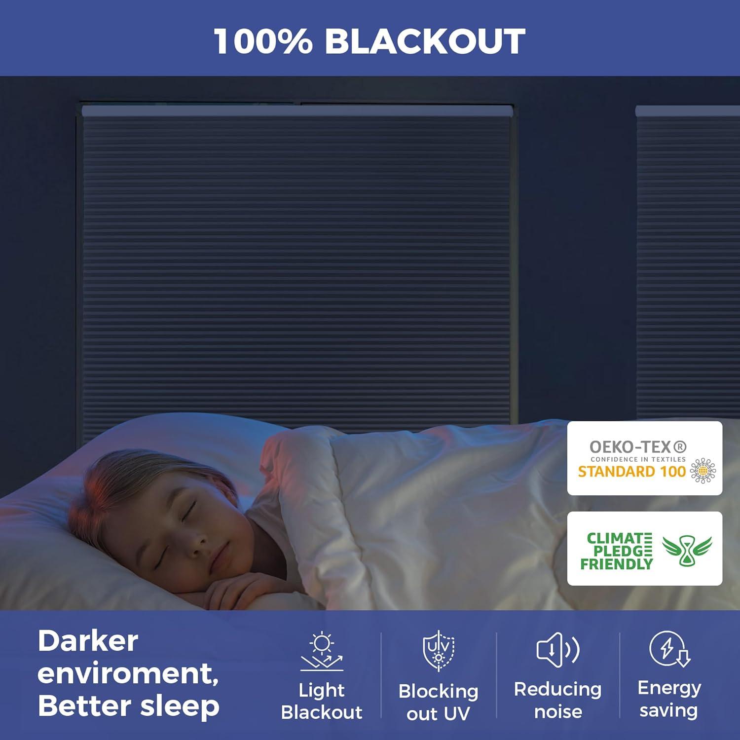 Persianas Celulares Allesin Blackout 34x64 cm Sin Cuerda