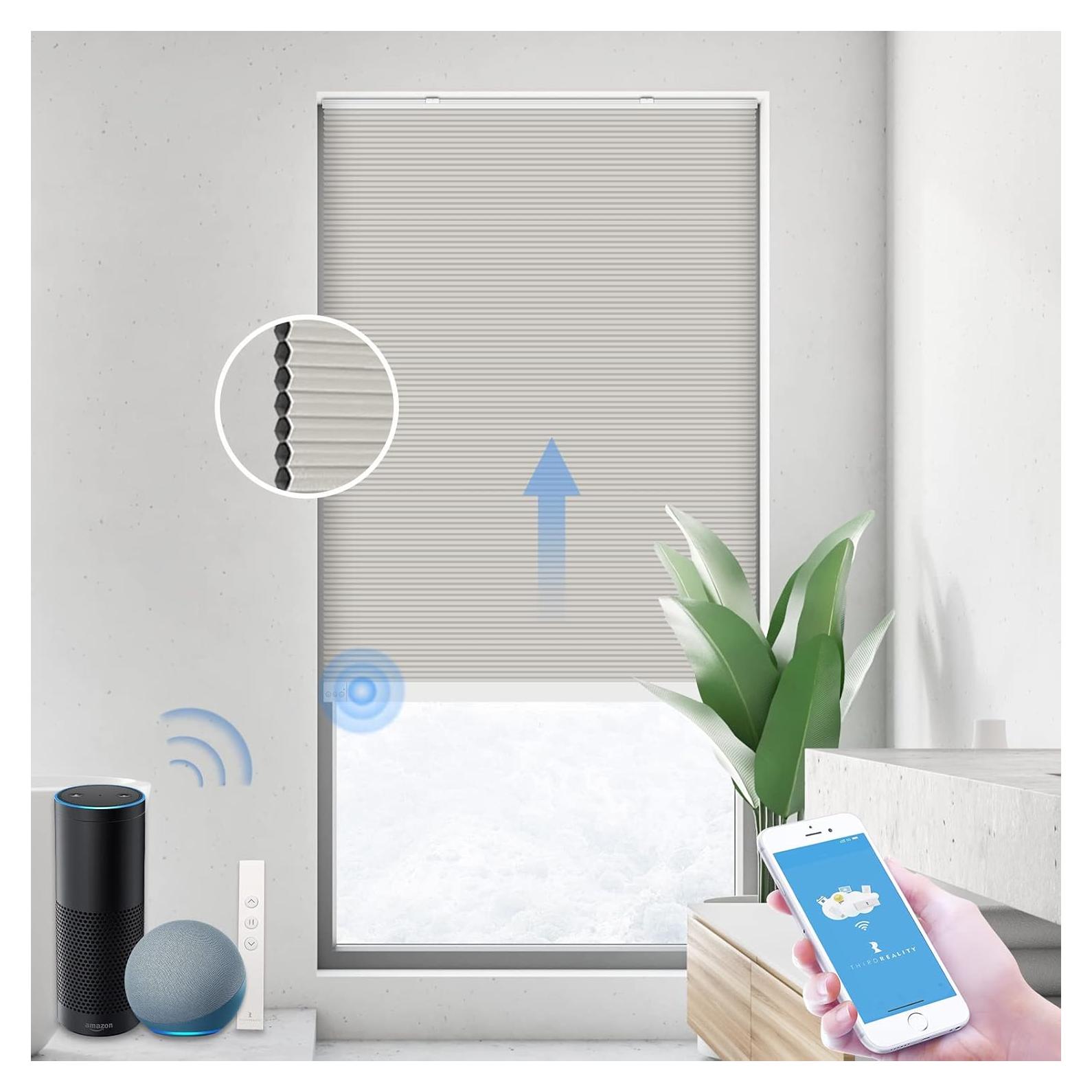 Persiana Inteligente ThirdReality 20x72 Beige Blackout ZigBee