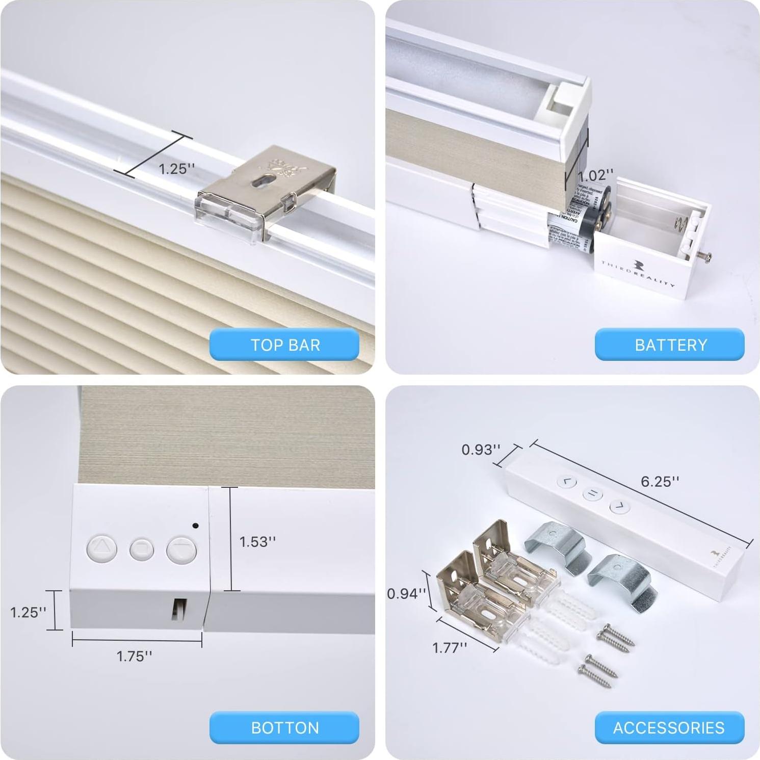 Persiana Inteligente ThirdReality 20x72 Beige Blackout ZigBee