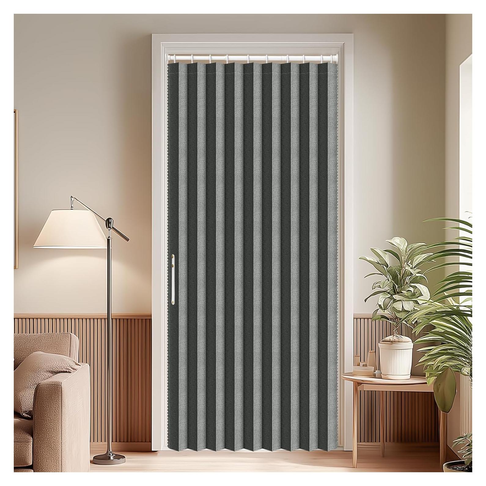 Puerta Acordeón AJAZZ Plegable Blackout 44x203 cm Gris