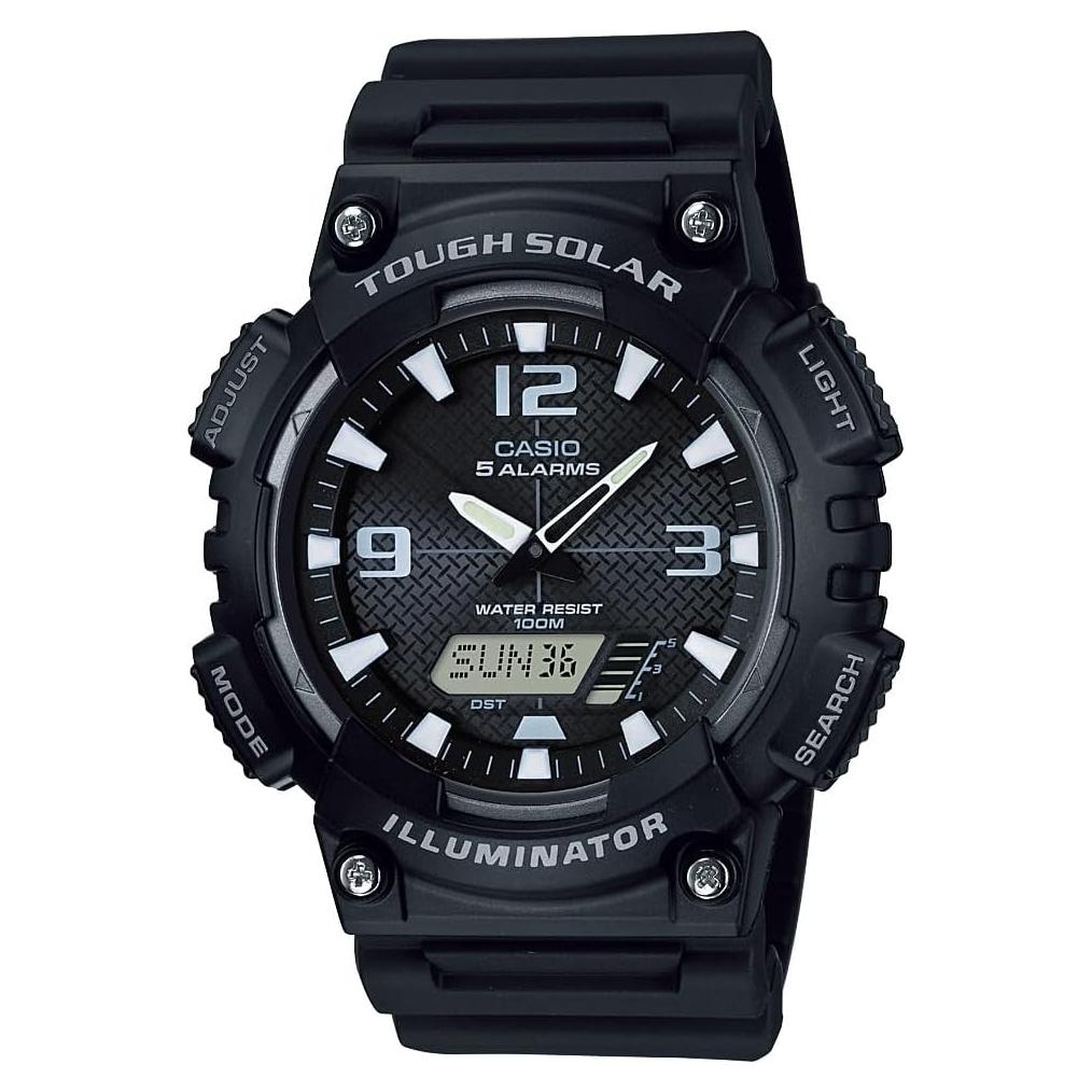Reloj Casio AQS800W Analógico Digital 100M Solar Negro