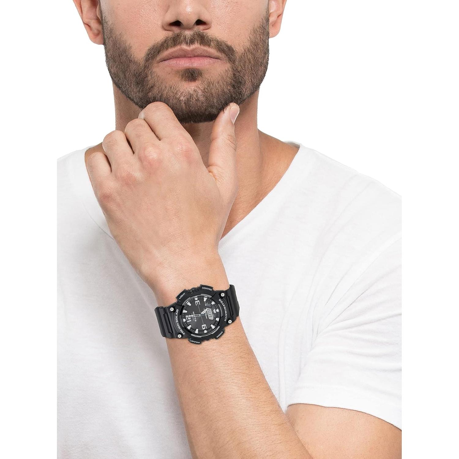 Reloj Casio AQS800W Analógico Digital 100M Solar Negro