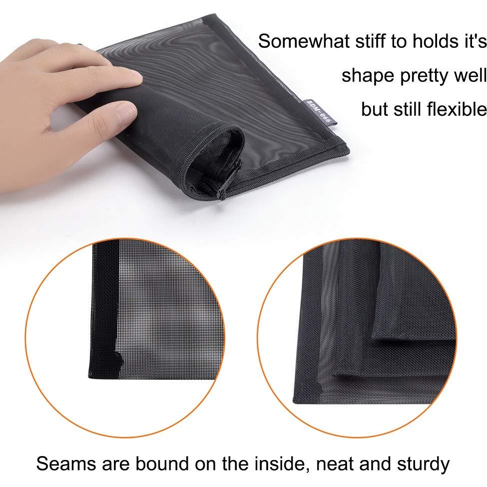 HRX Paquete 6 Bolsas de Maquillaje Malla Nylon Negro A5 A6