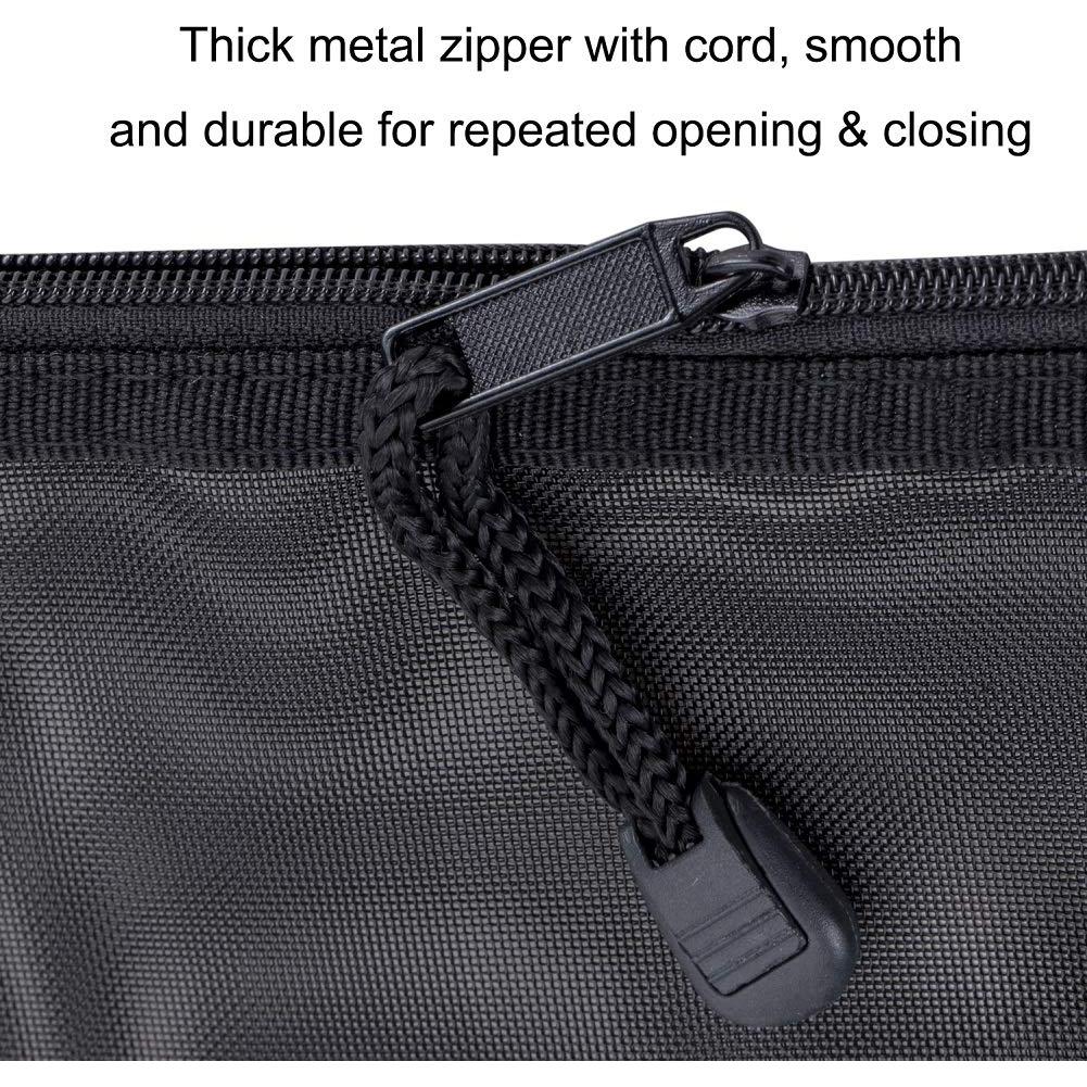 HRX Paquete 6 Bolsas de Maquillaje Malla Nylon Negro A5 A6