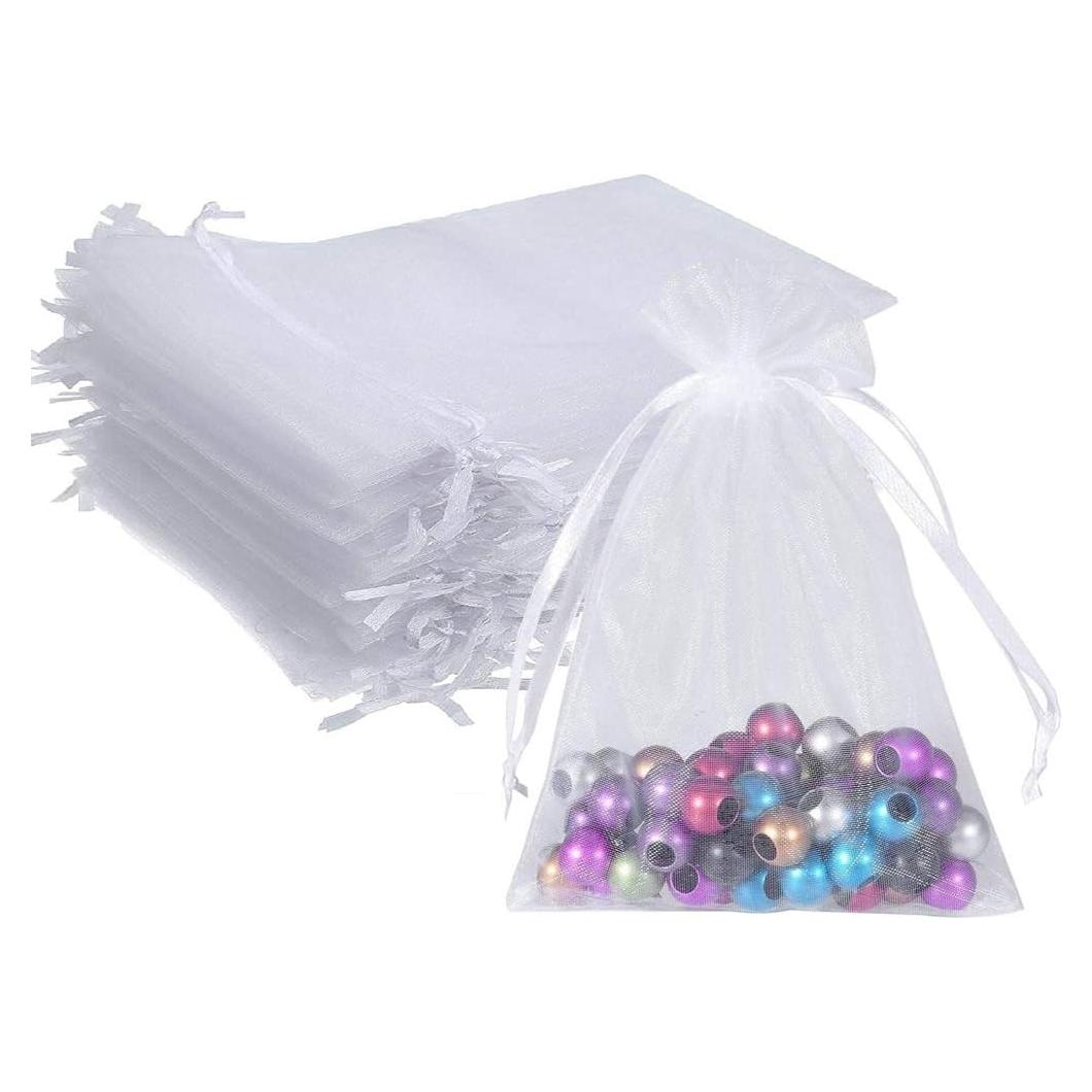 Bolsas de Organza Wudygirl 100pcs 13x18 cm Blancas