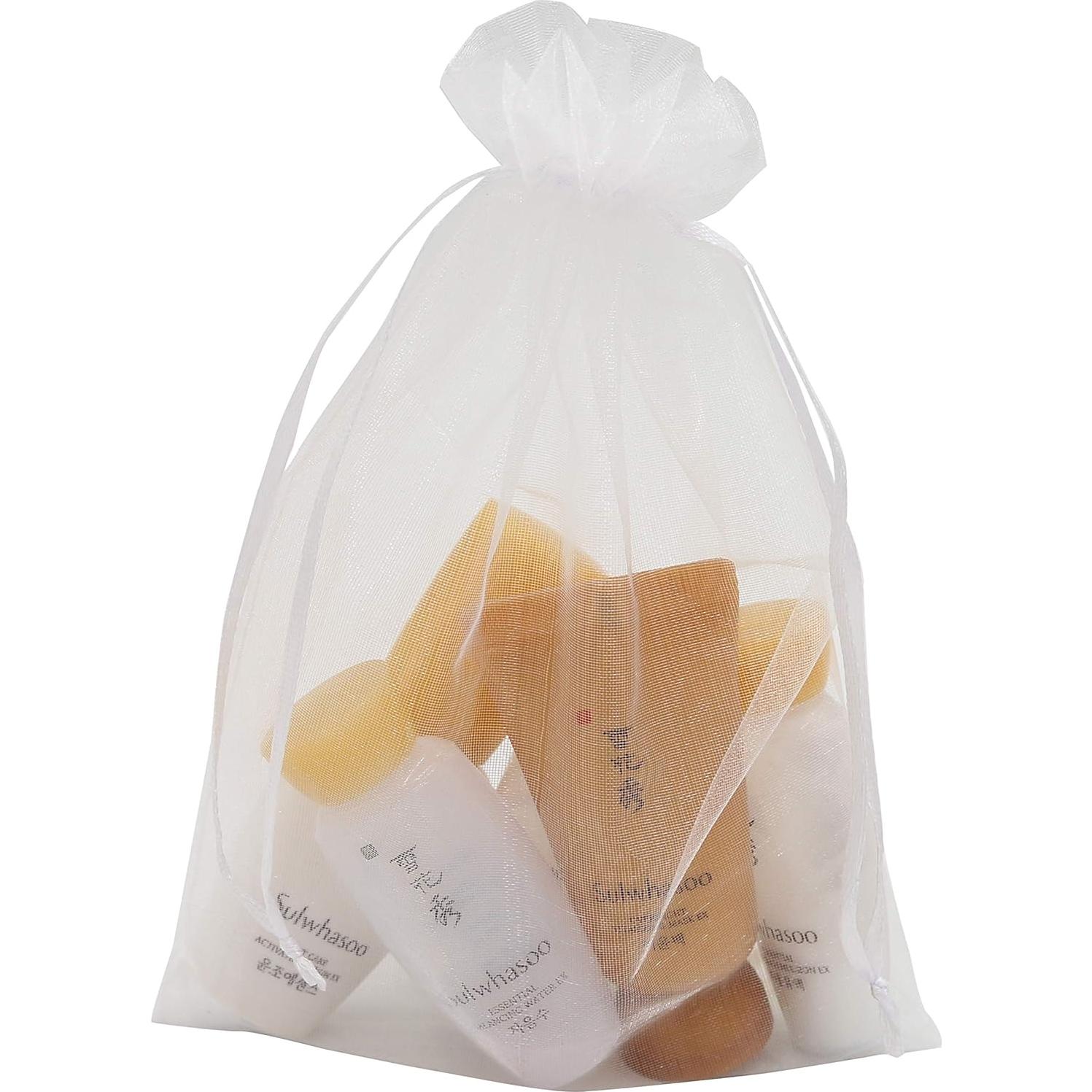 Bolsas de Organza Wudygirl 100pcs 13x18 cm Blancas