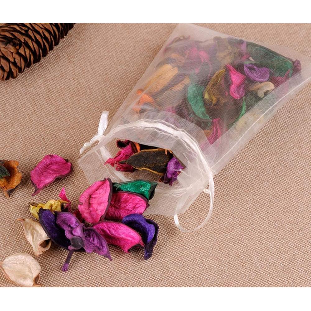 Bolsas de Organza Wudygirl 100pcs 13x18 cm Blancas