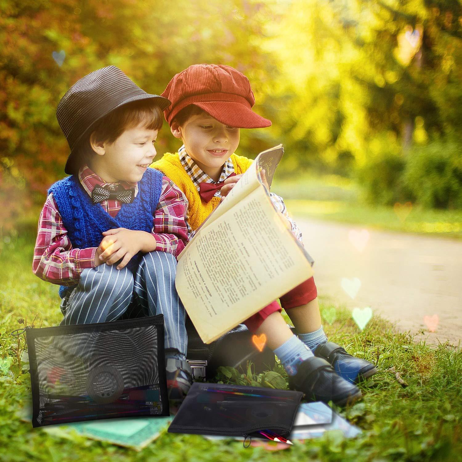 6 Bolsas de Maquillaje de Malla Boao - Organizador Negro