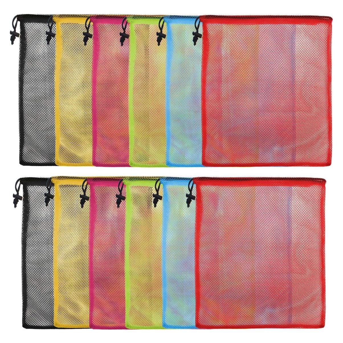 iMucci 12 Bolsas de Malla Nylon 33x39 cm Multicolor