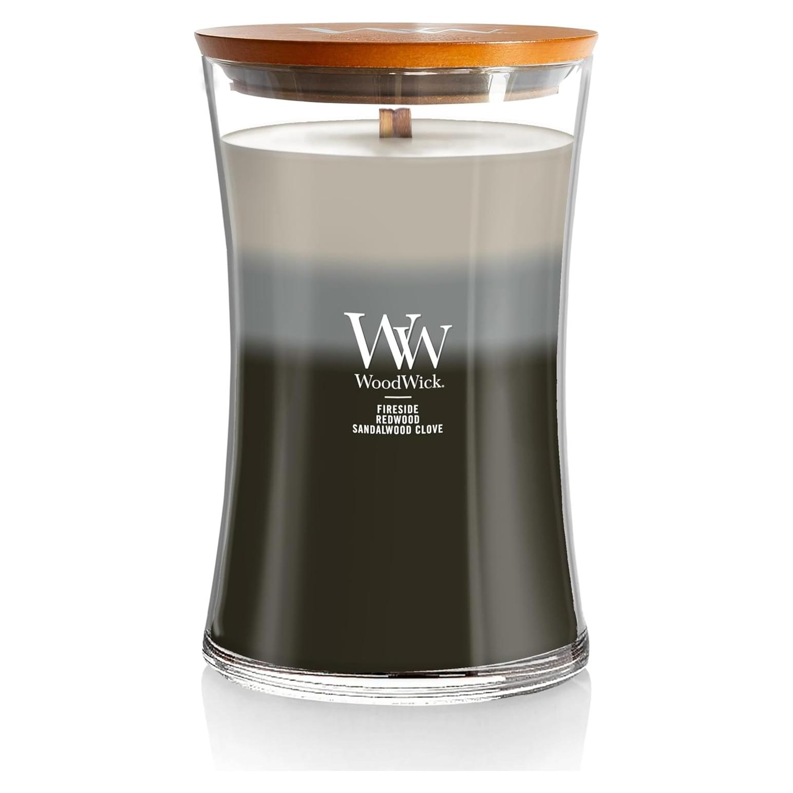 Vela Grande WoodWick Hora de Arena 21.5 oz Bosques Cálidos