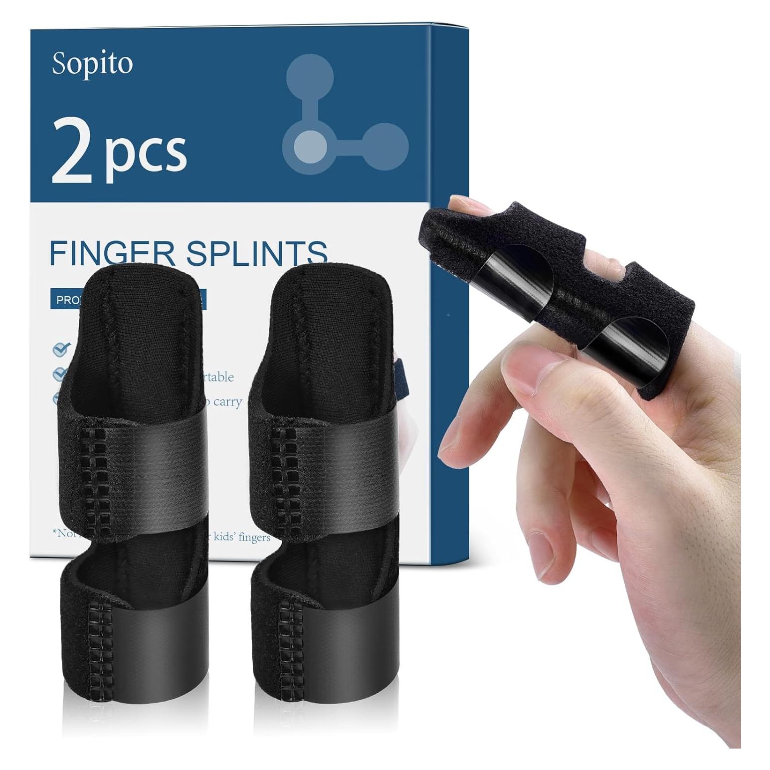 Férulas para dedos Sopito, 2 piezas ajustables para artritis