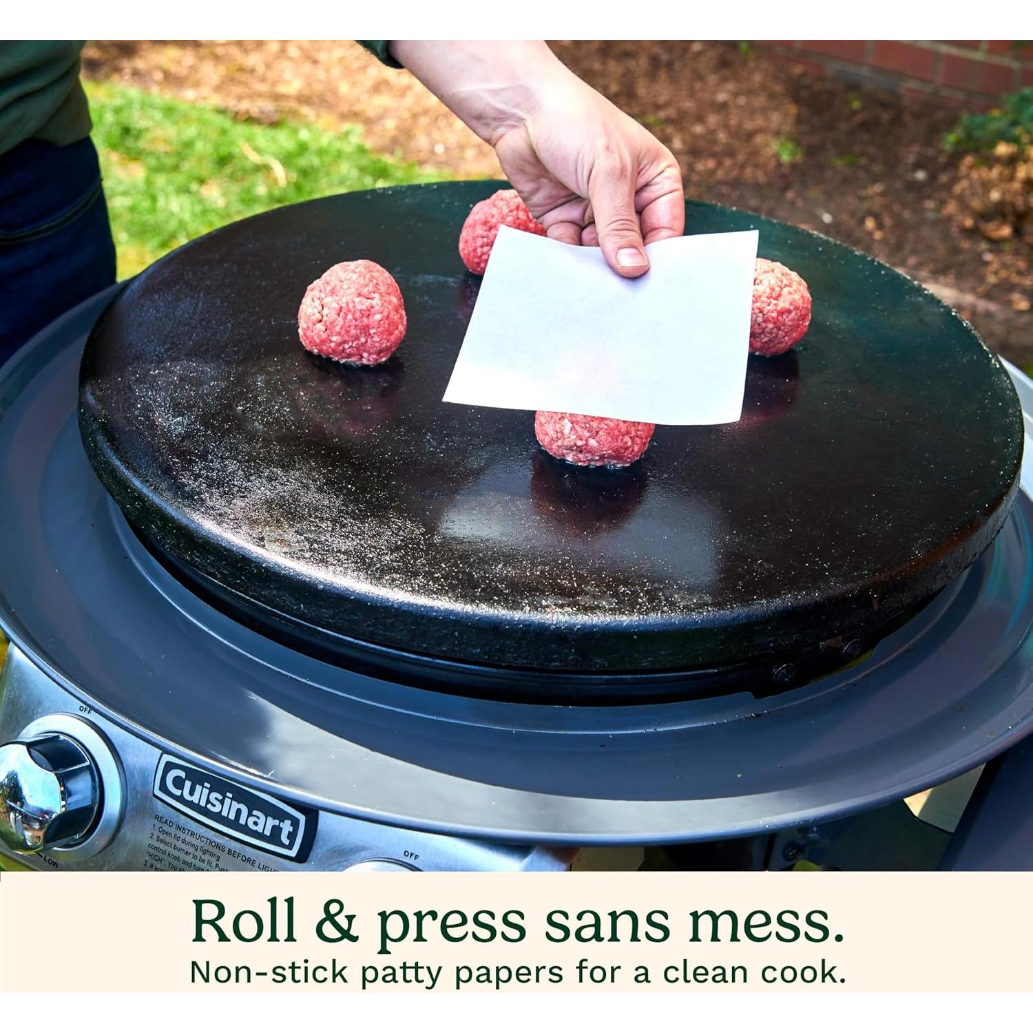 Kit de Hamburguesas Smash Cuisinart con Prensa Hierro Fundido